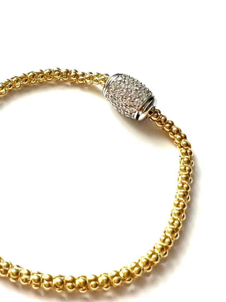 Pulseira Íman em Prata e Prata Dourada