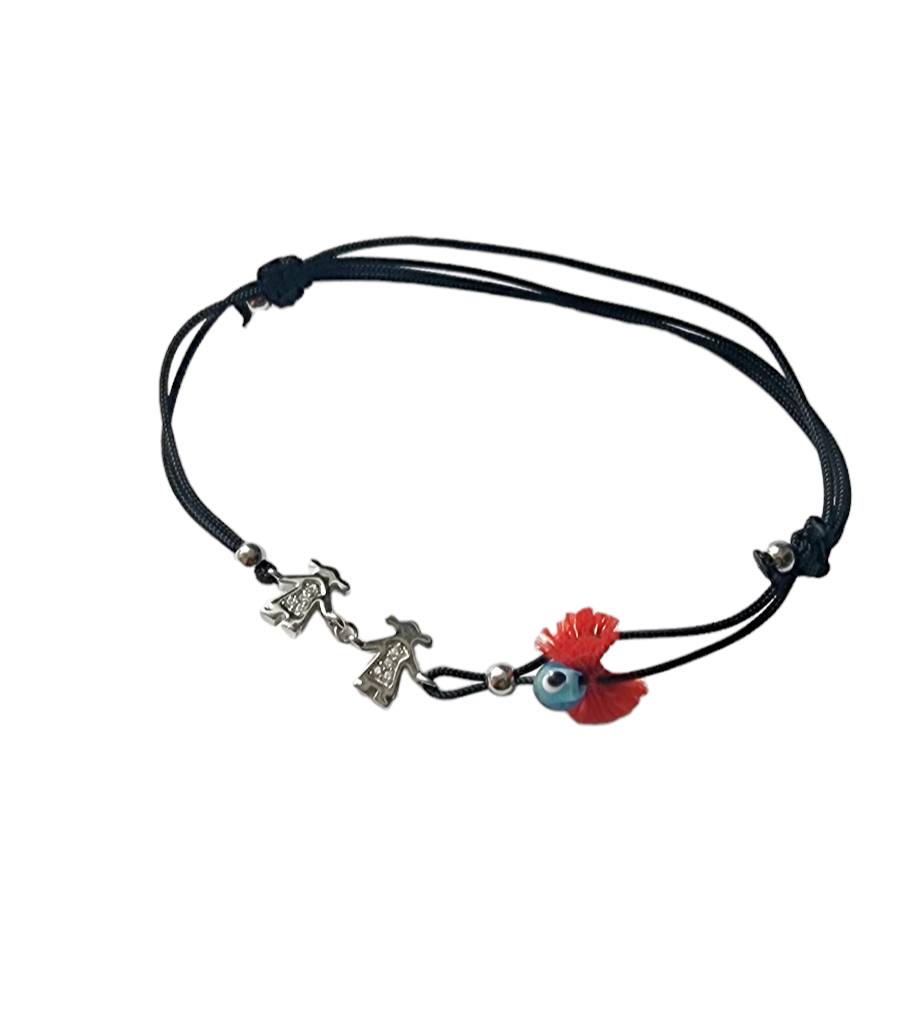 Pulseira Seda Meninas em Prata