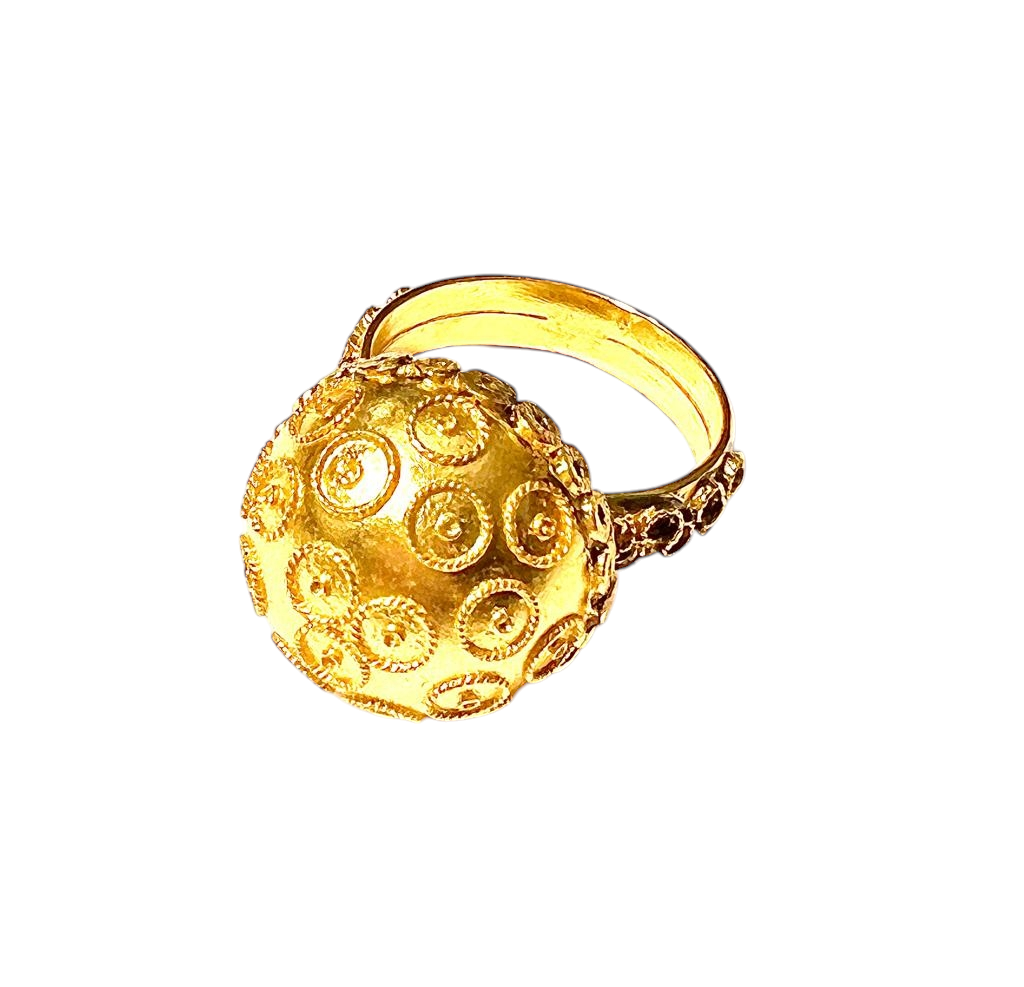 Viana Conta Ring in gold-plated silver