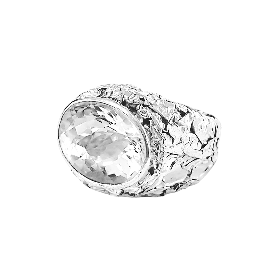 Silver Solitaire Ring