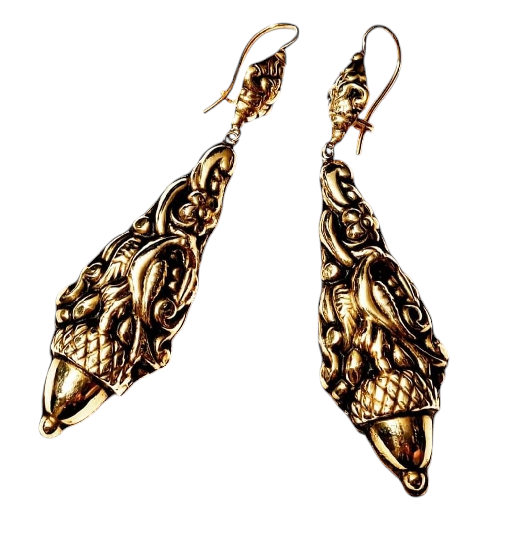 Baroque Earrings in Gold Plated Silver