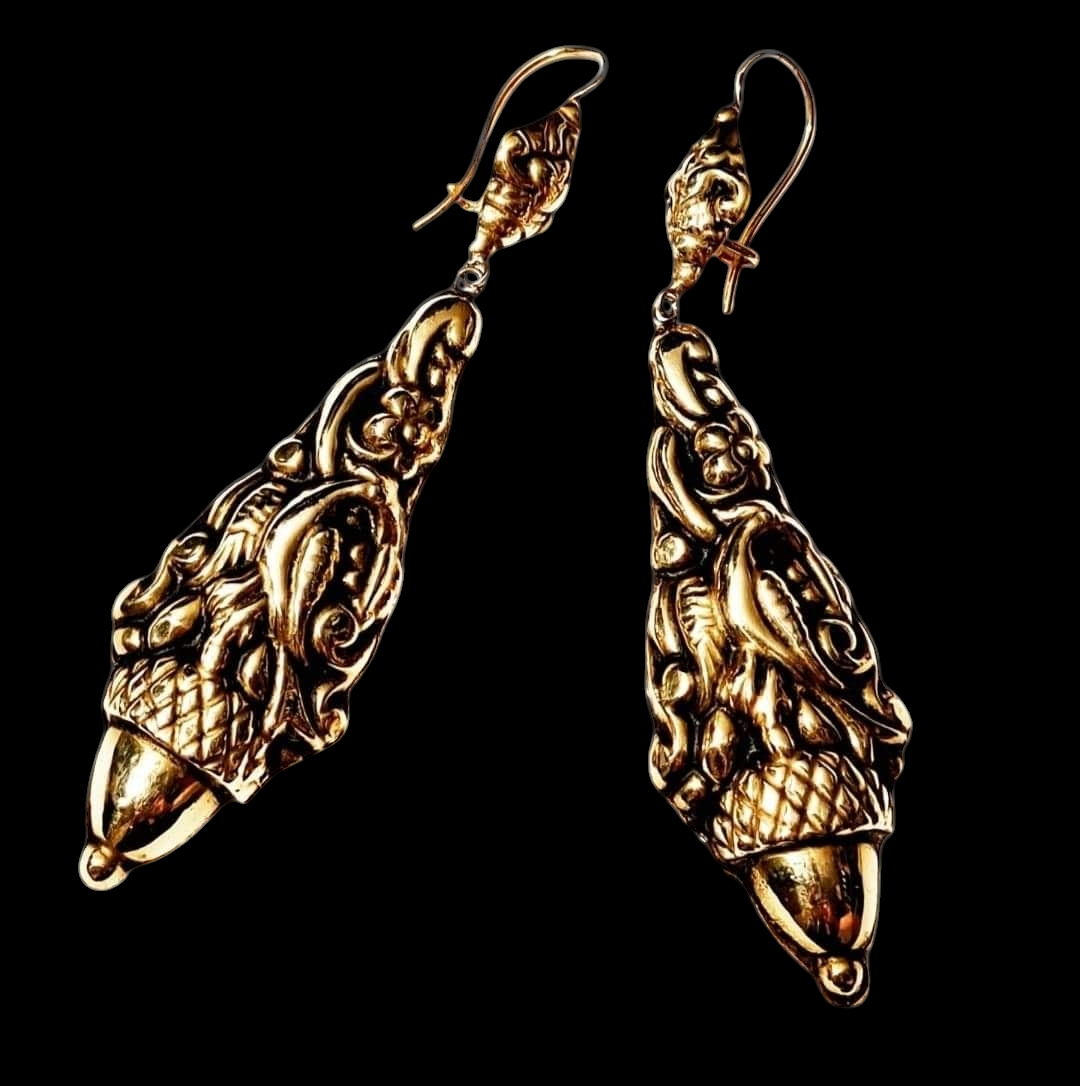 Baroque Earrings in Gold Plated Silver