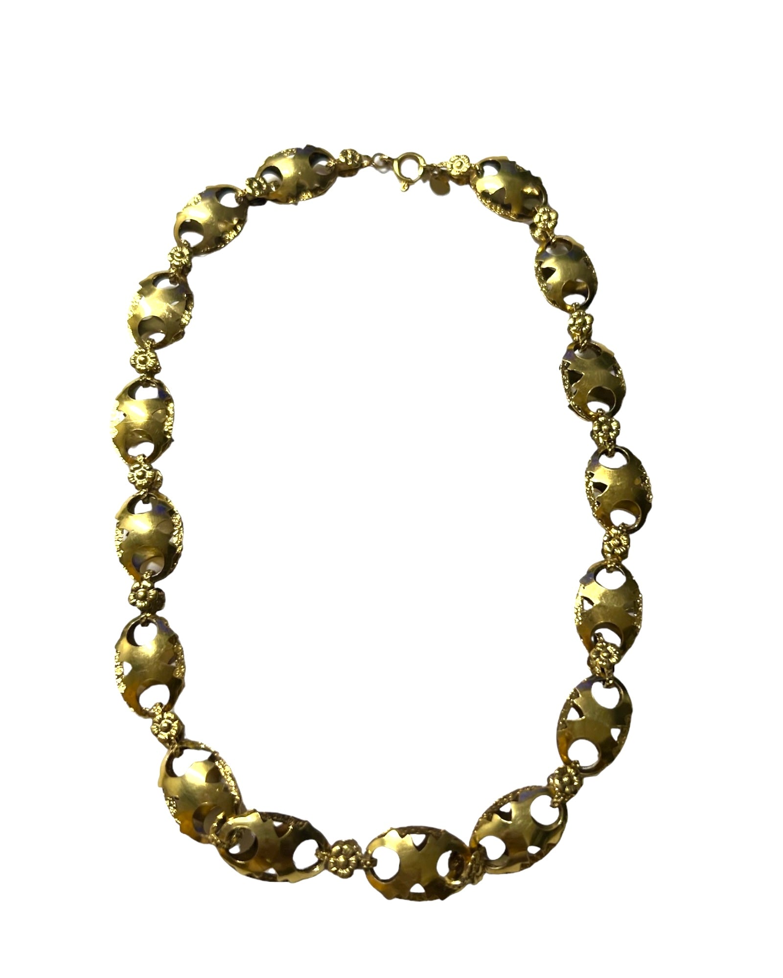 Filigree Chain Necklace in Gold Plated Silver