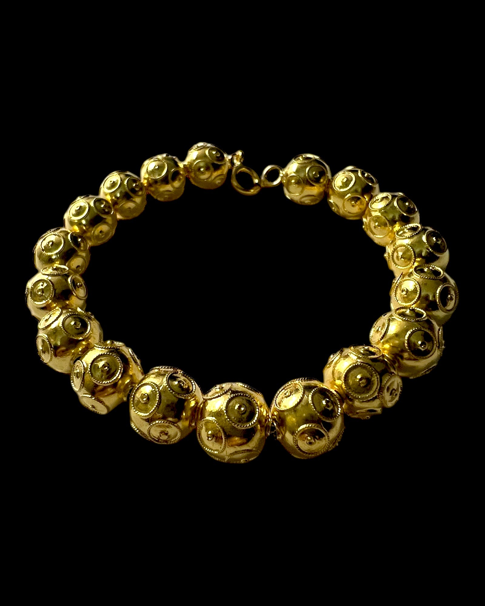 Viana Beads Bracelet in Gold Plated Silver