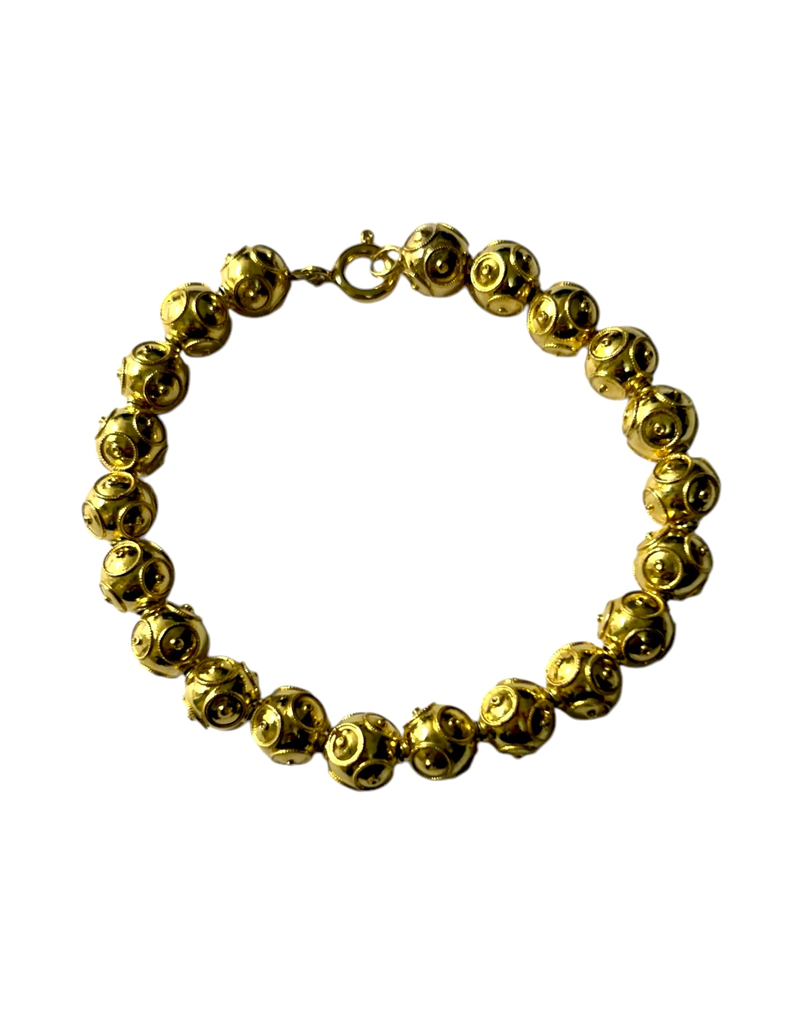 Viana Beads Bracelet in Gold Plated Silver