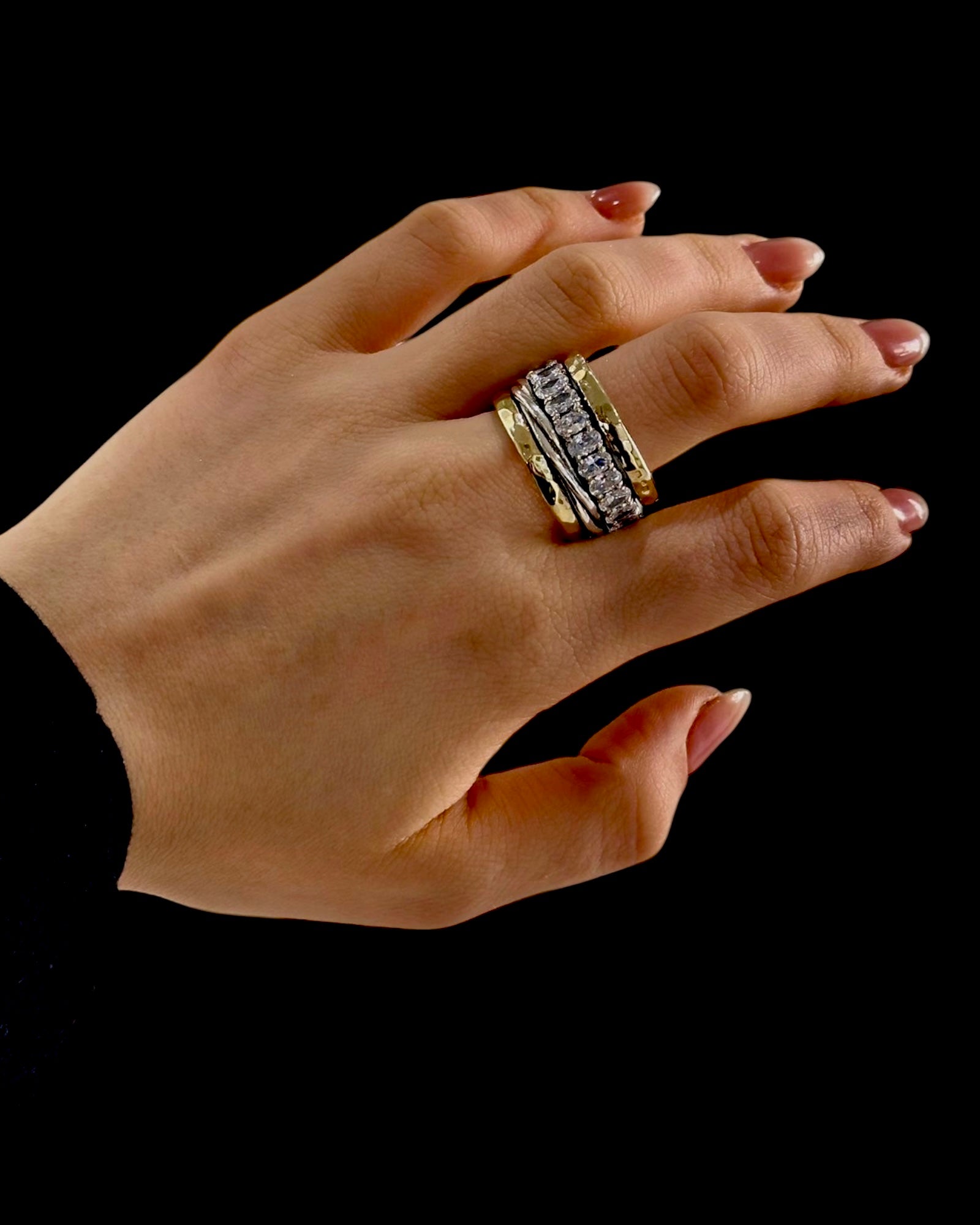 Anti-Stress Ring in Silver and Gold