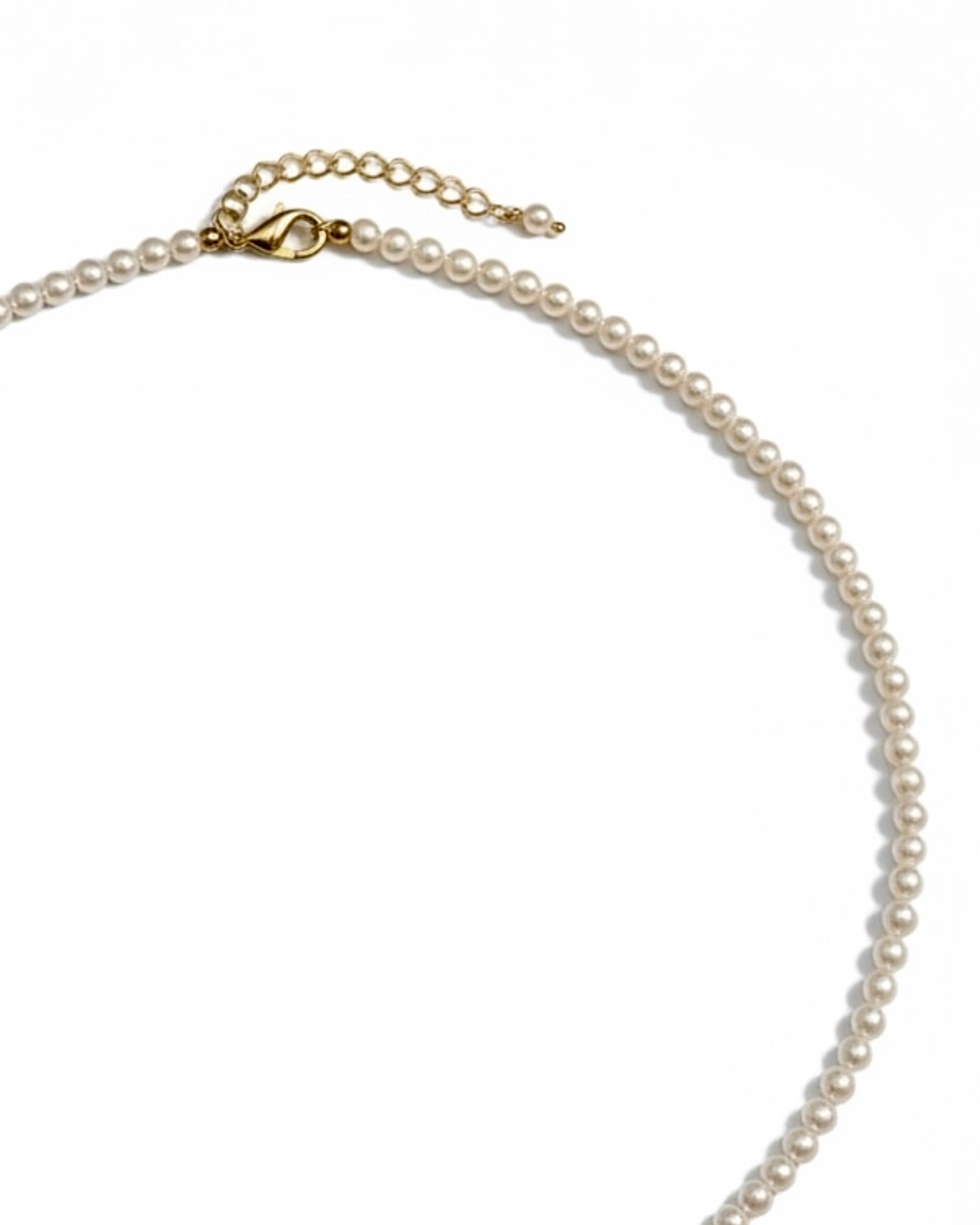 Colar Pérolas em Prata Dourada