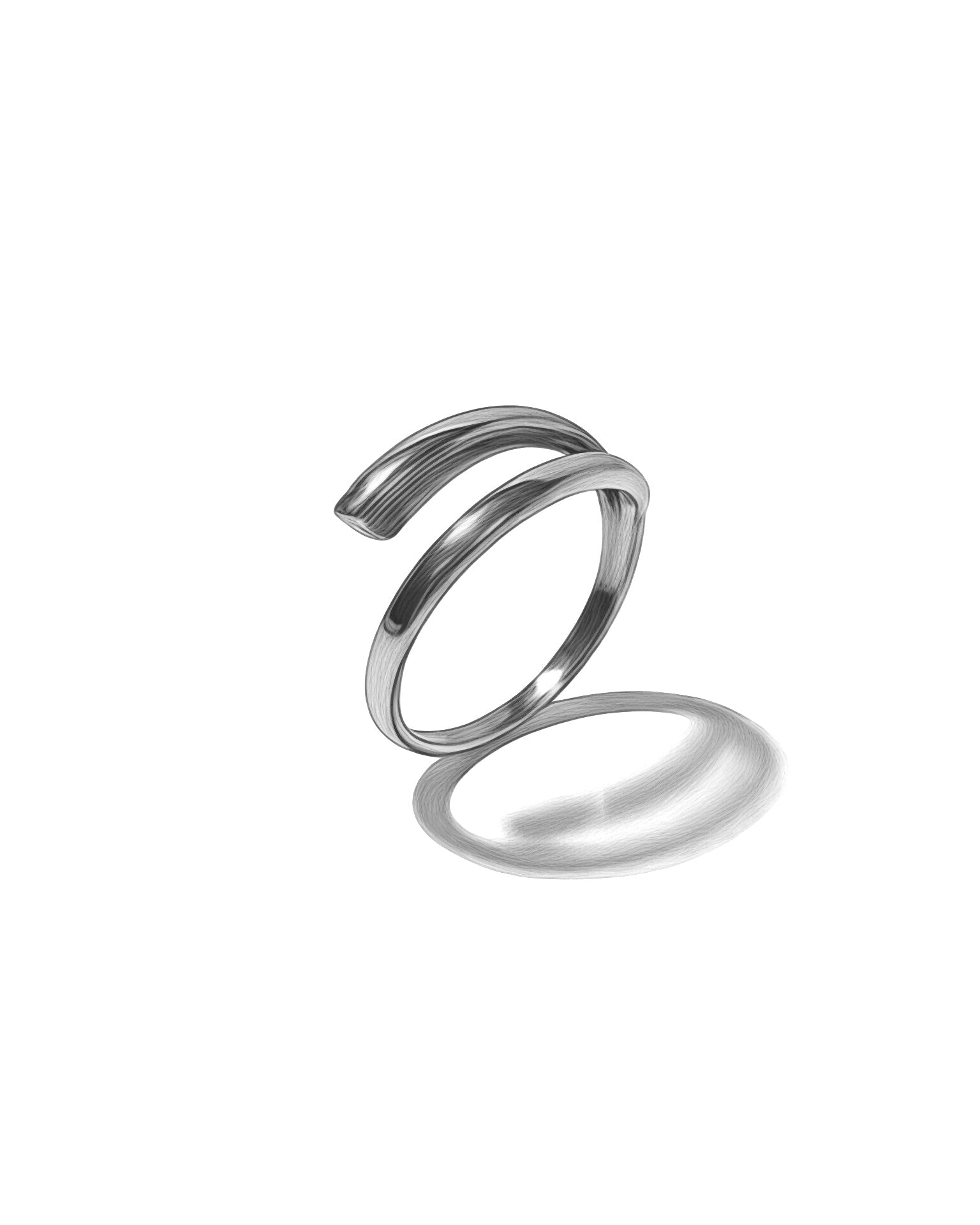 Anel Polido em Prata