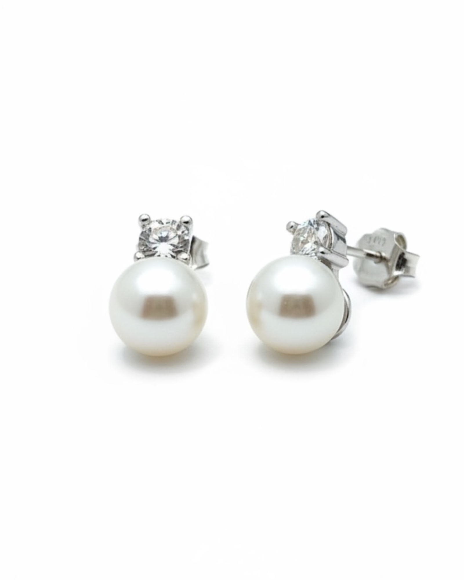 Brincos Brilho com Pérola em Prata