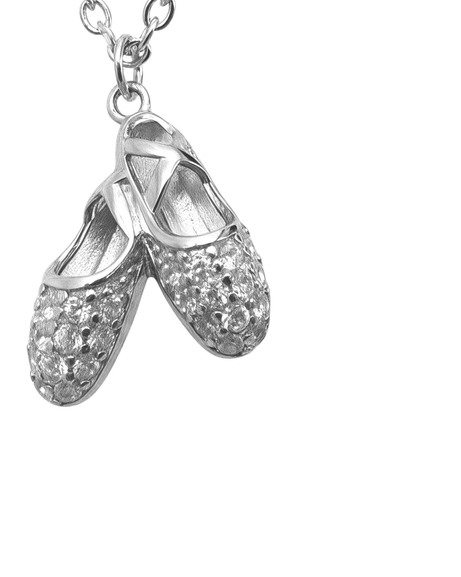 Colar Bailarina em Prata Branca