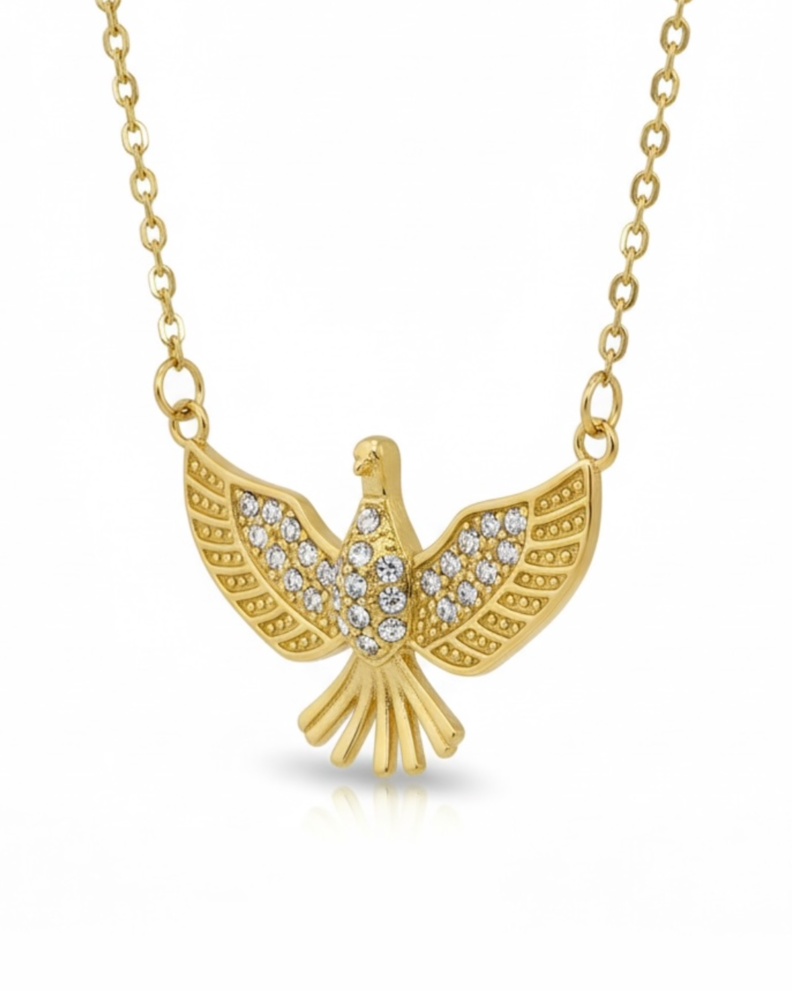 Colar Espírito Santo em Prata Dourada