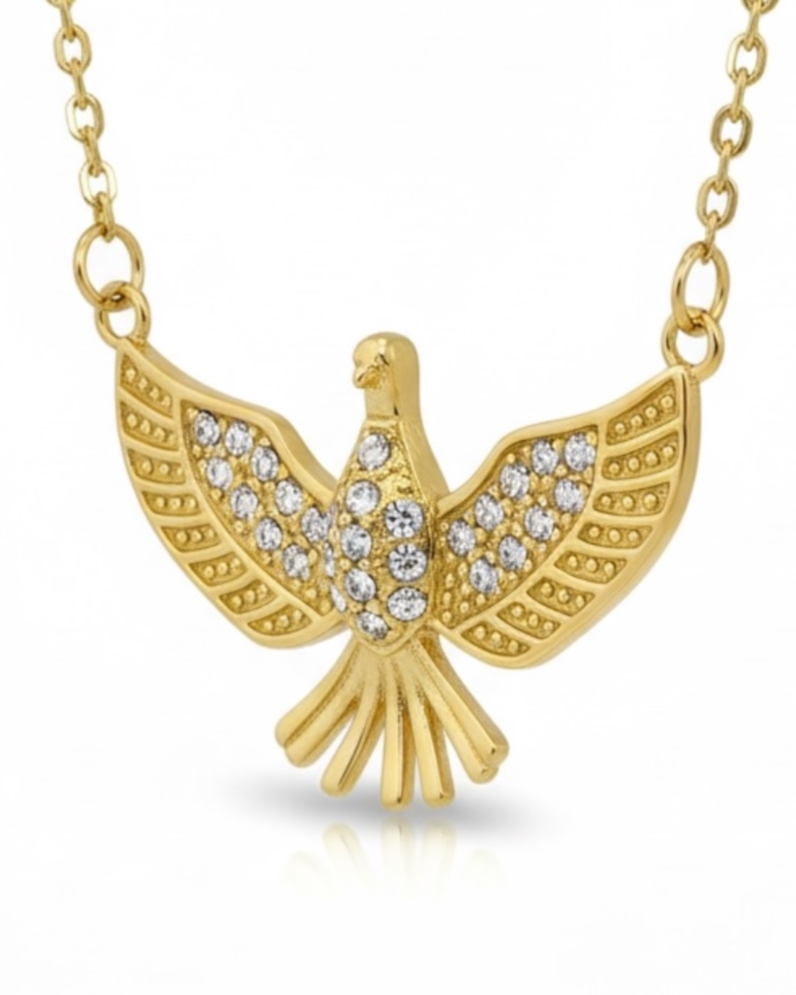 Colar Espírito Santo em Prata Dourada