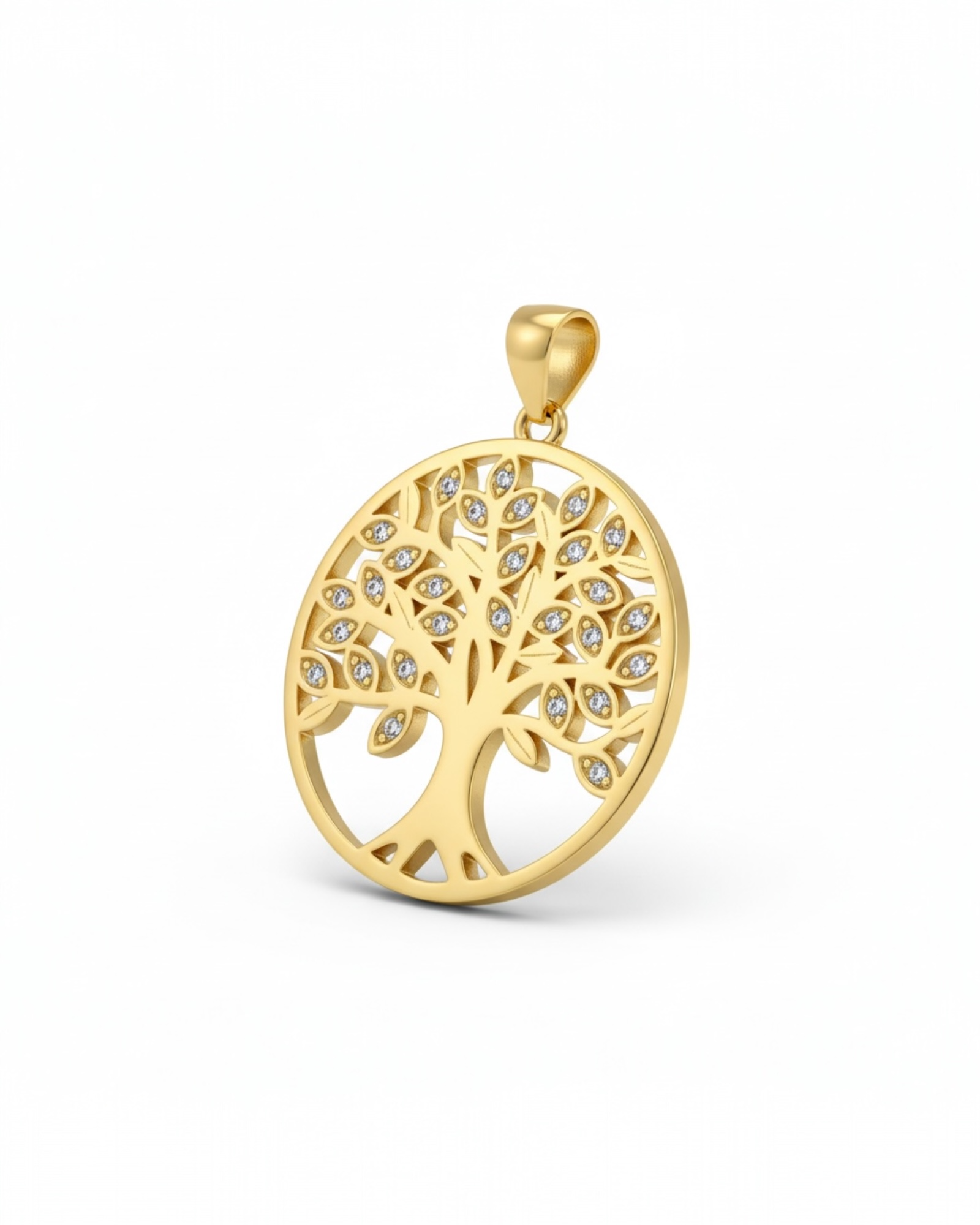 Medalha Árvore da Vida em Prata Dourada