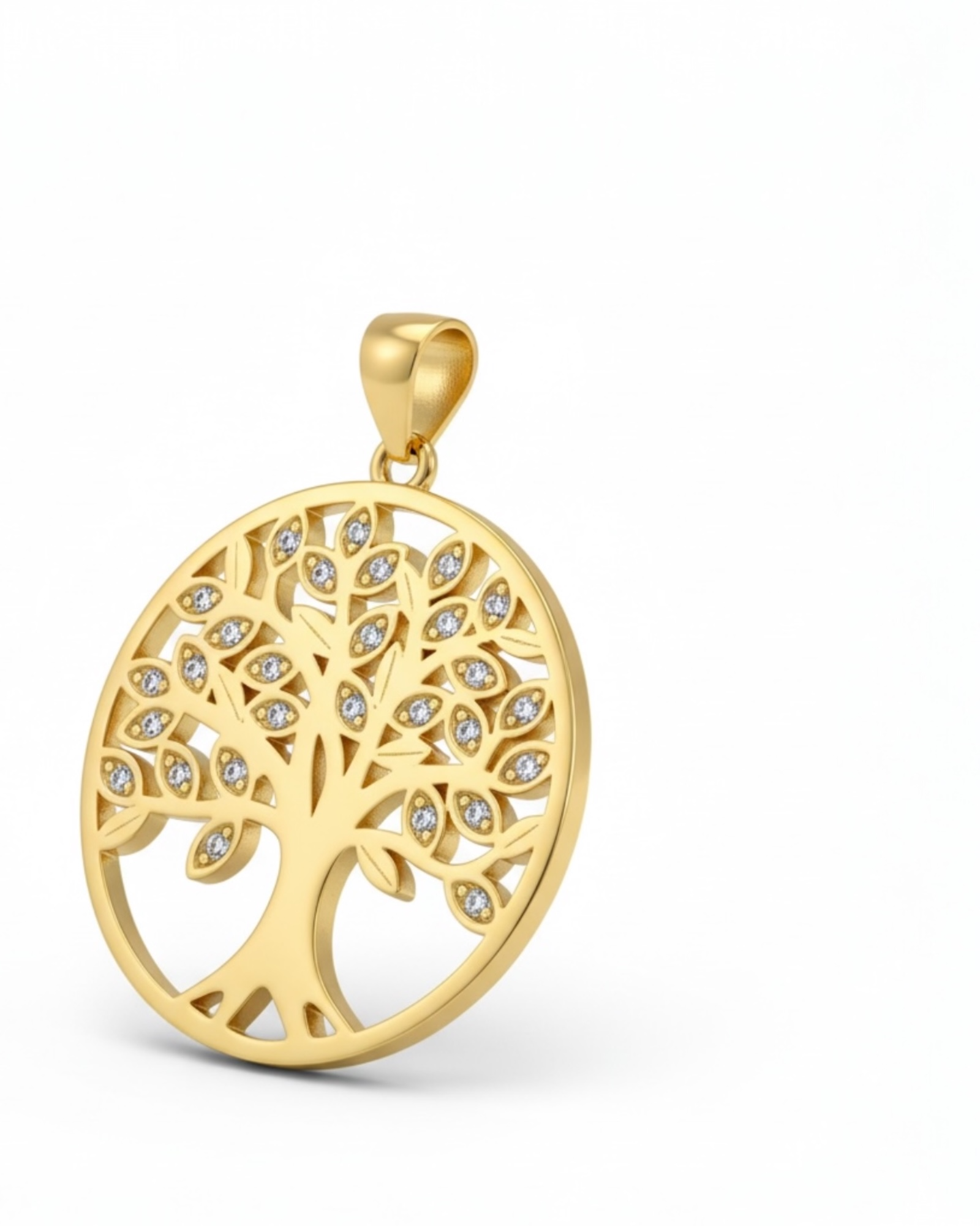 Medalha Árvore da Vida em Prata Dourada