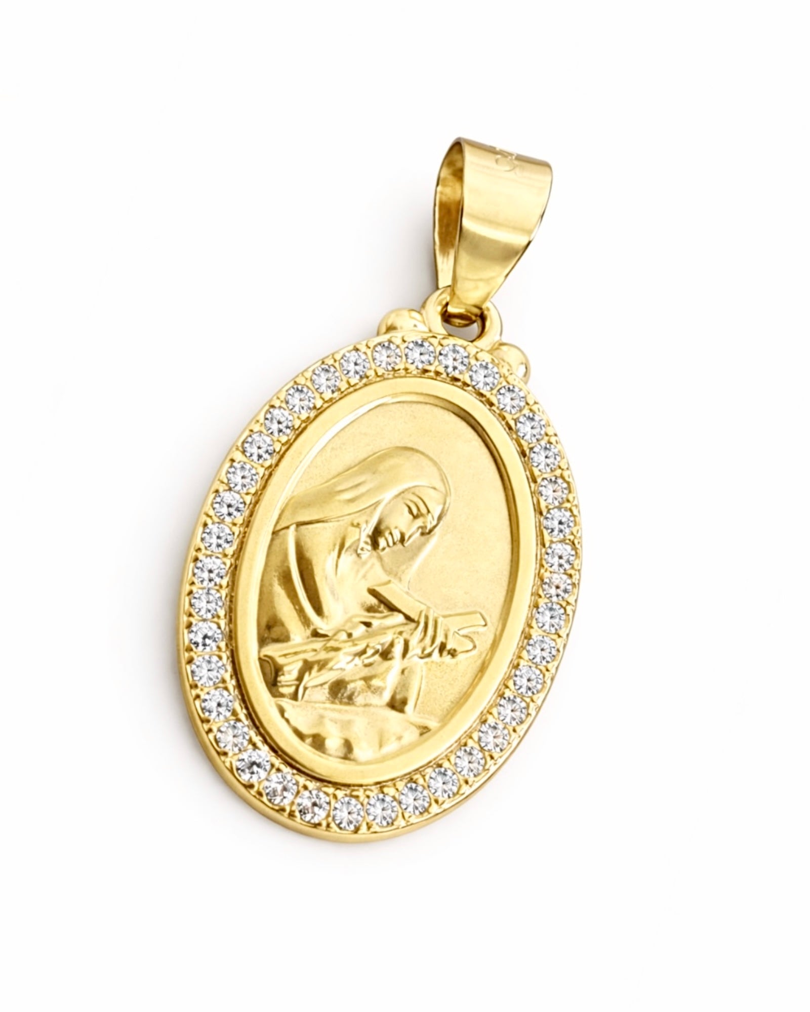 Medalha Santa Rita em Prata Dourada