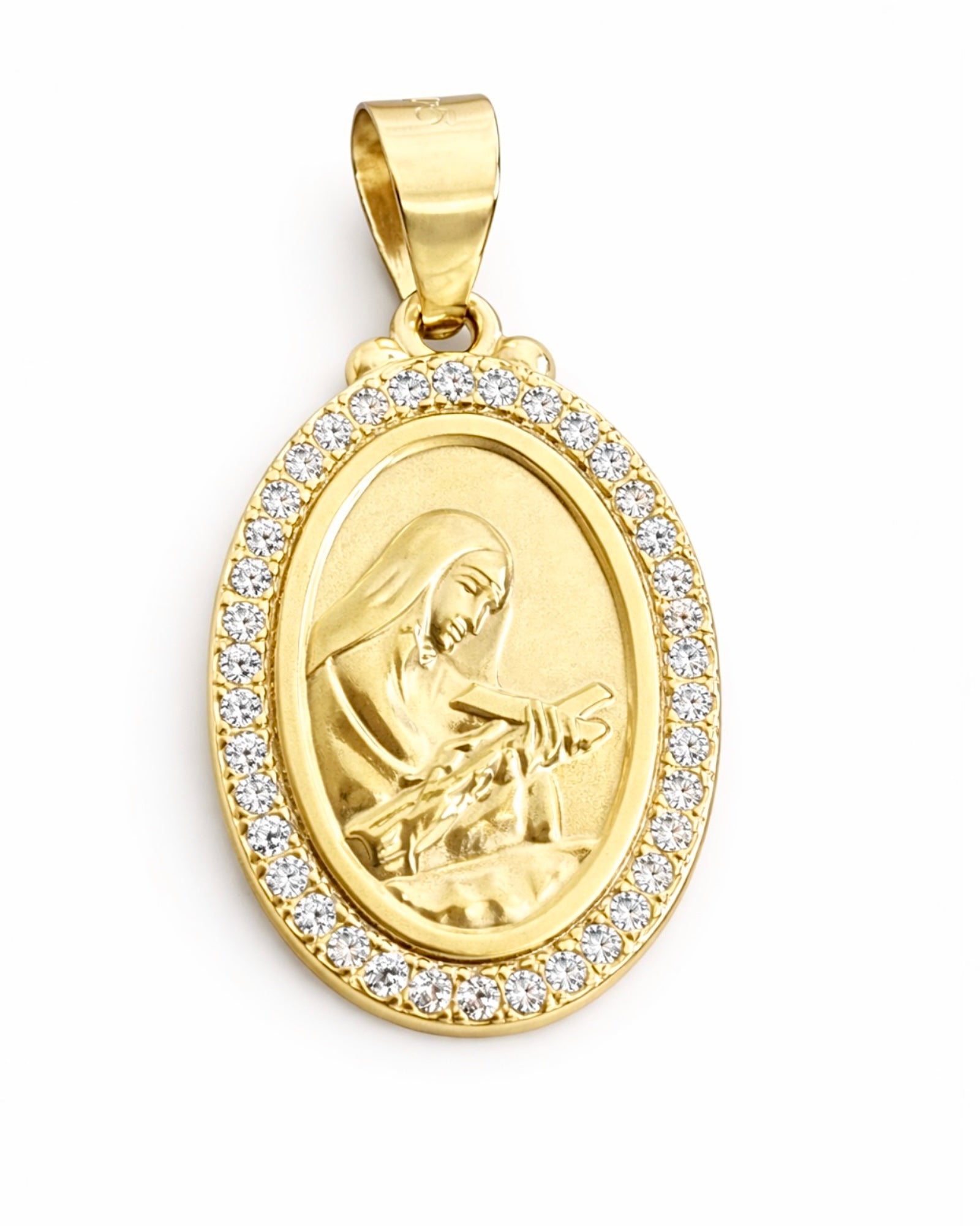 Medalha Santa Rita em Prata Dourada