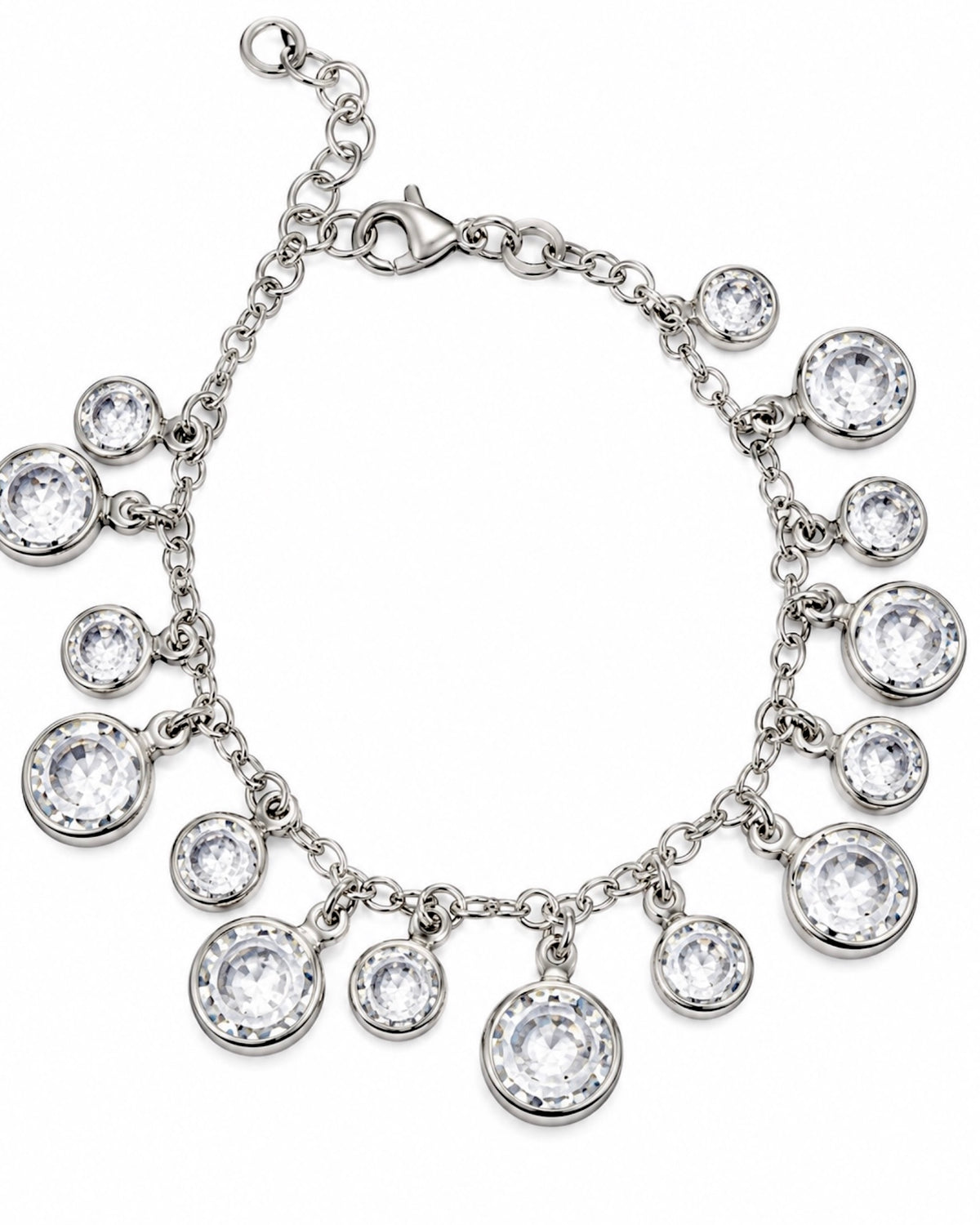 Pulseira com Brilhos em Prata