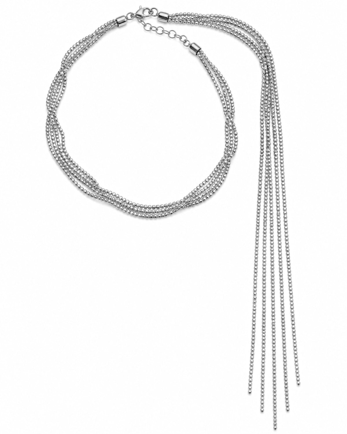 Silver Back Necklace with Cord