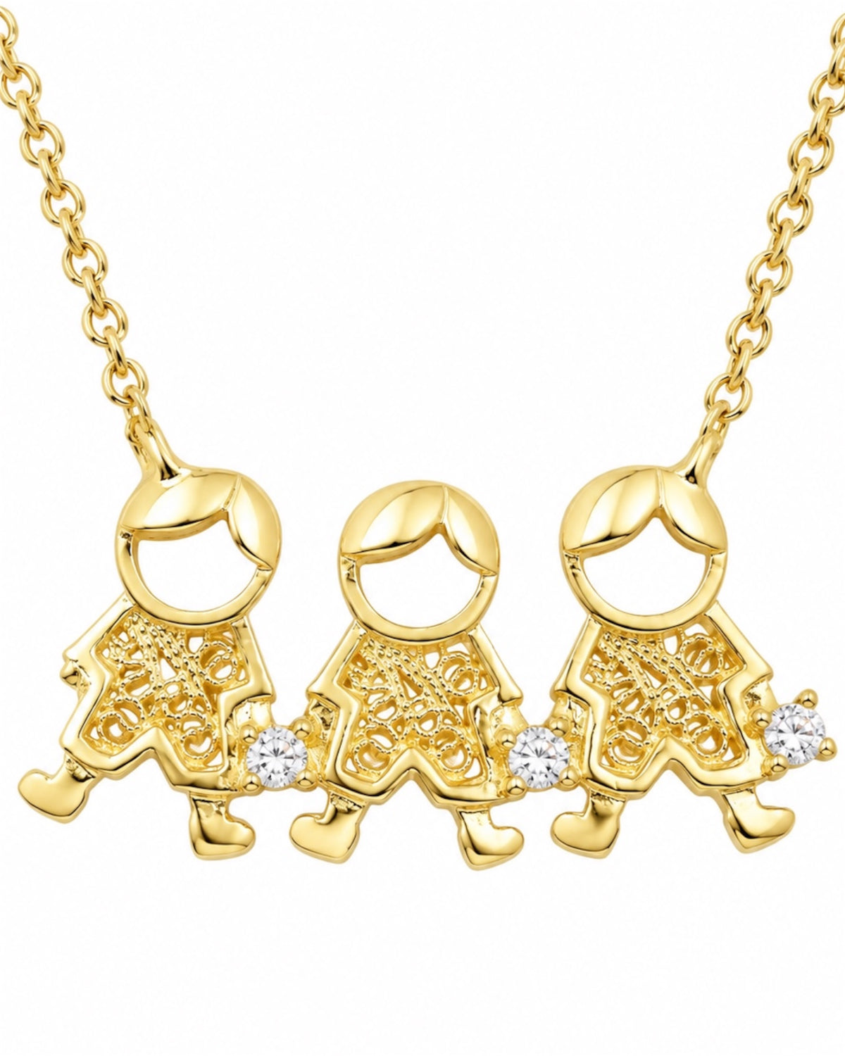 Boys' Filigree Necklace in Silver
