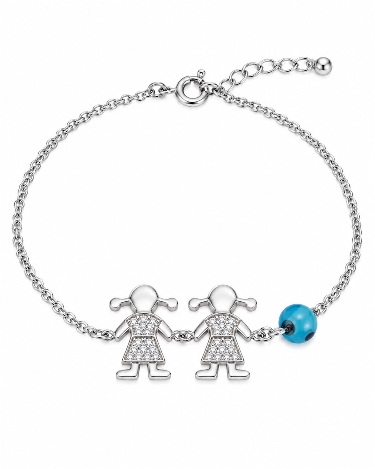 Pulseira Meninas em Prata