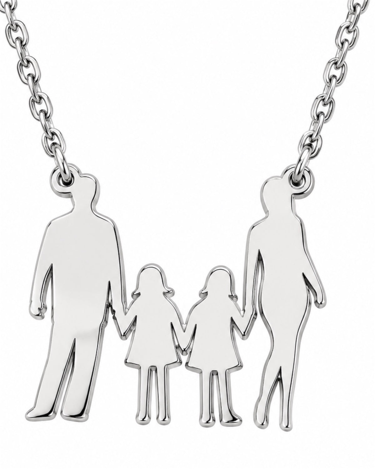 Family Necklace in Silver