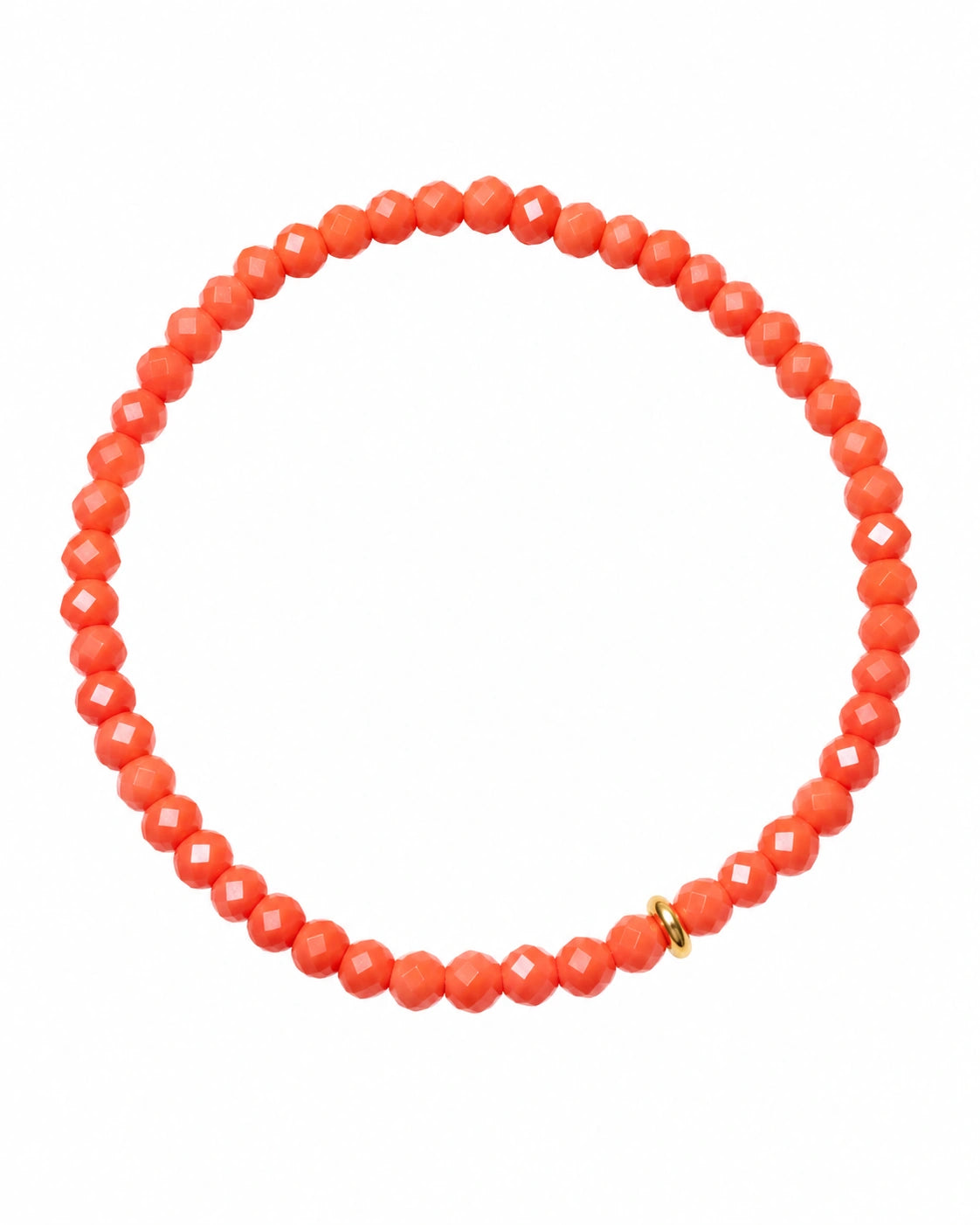18 - Pulseira Pedras Laranja com Prata