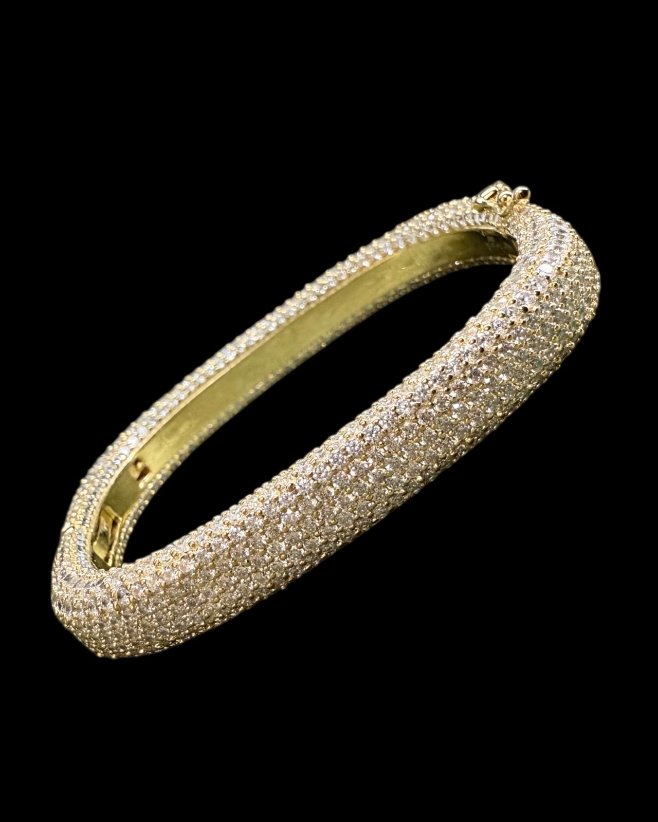 Pulseira Glamour em Prata Dourada