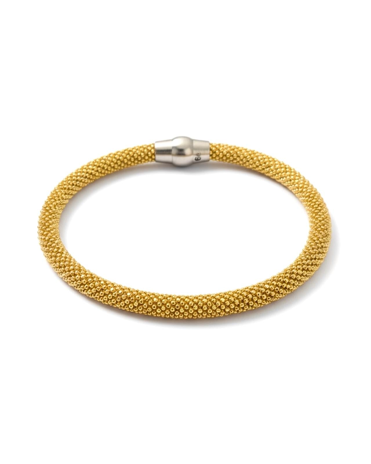 Pulseira Magnetique em Prata Dourada