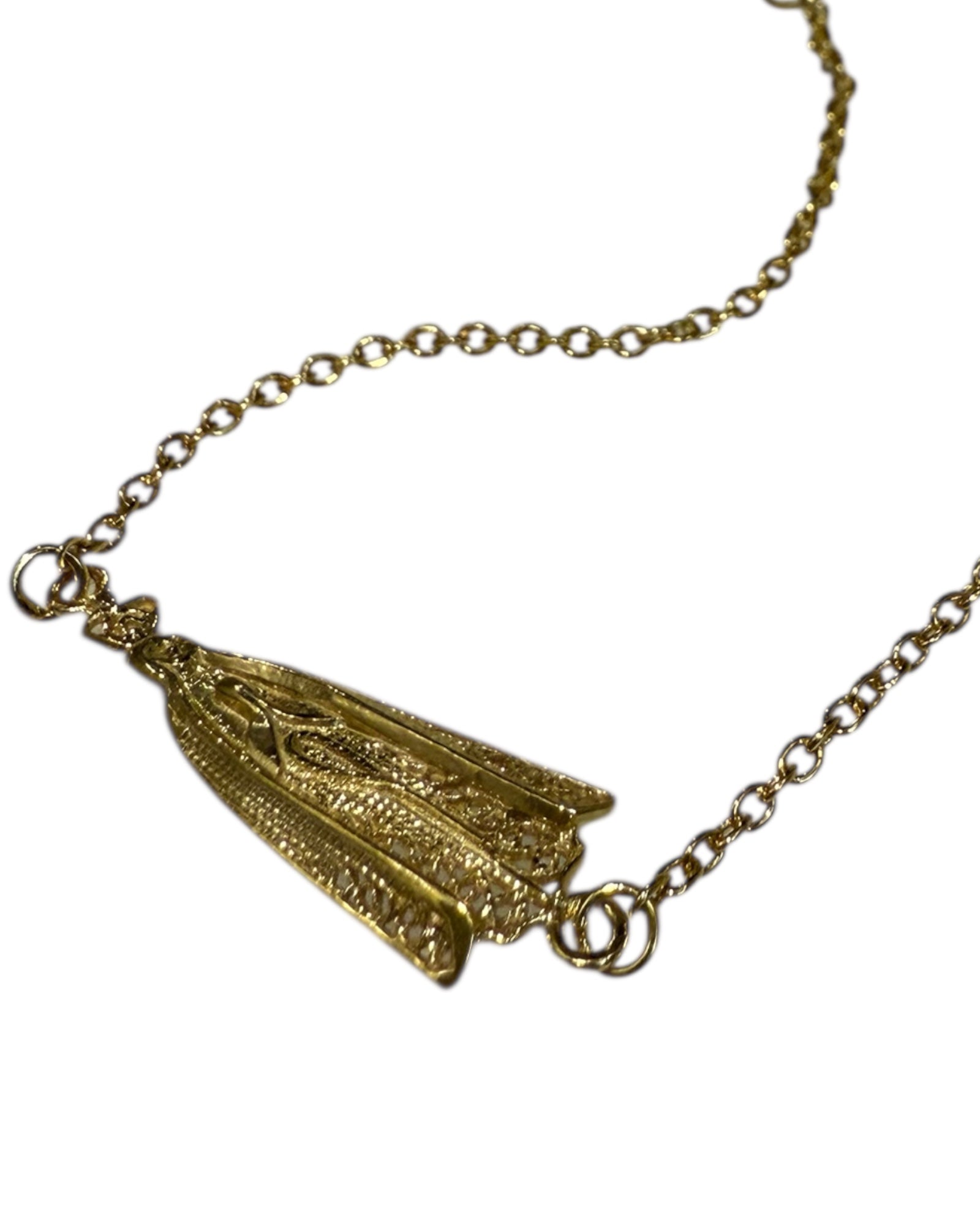 Pulseira Nossa Senhora de Fátima em Prata Dourada