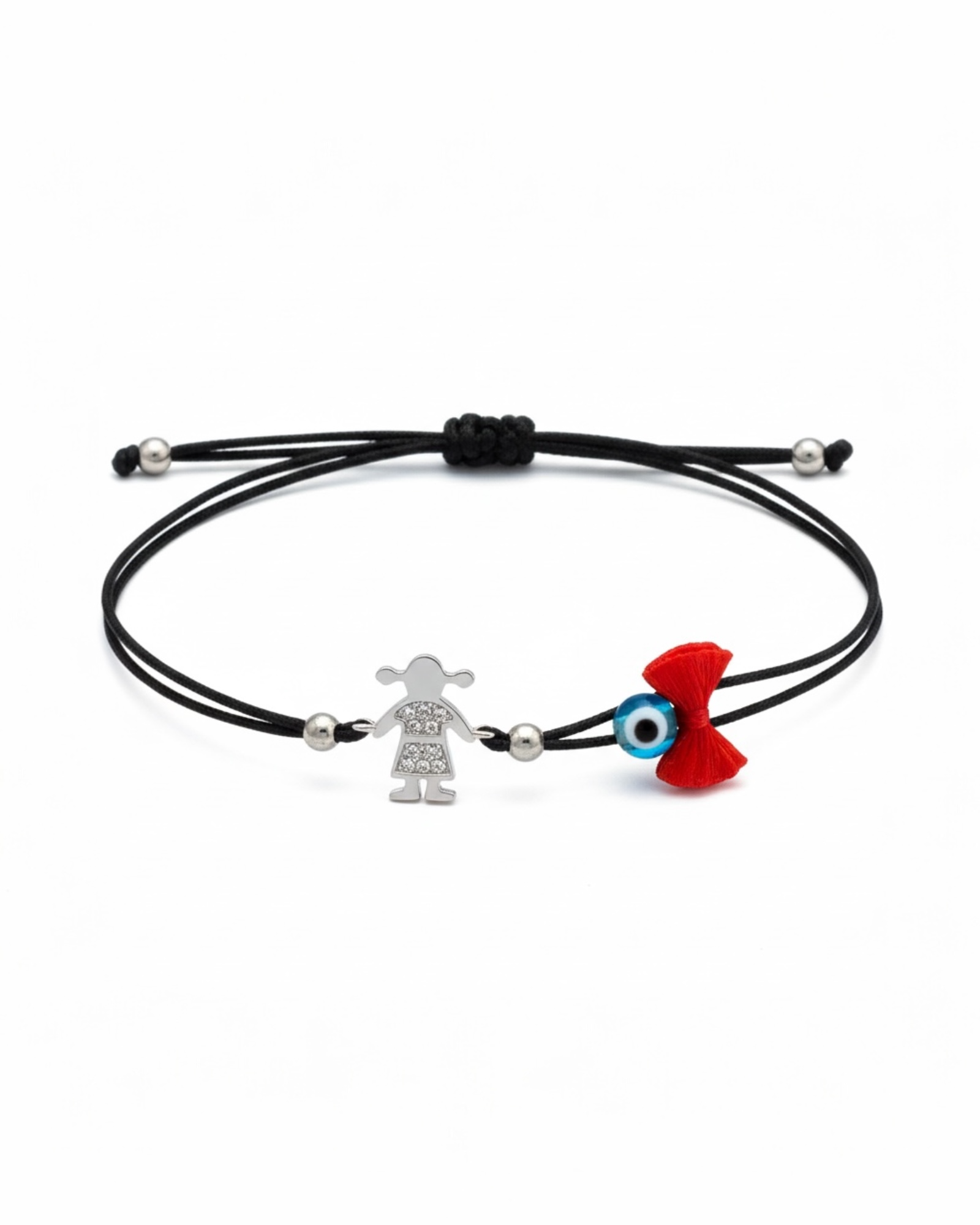 Women's Silk Bracelet in Silver