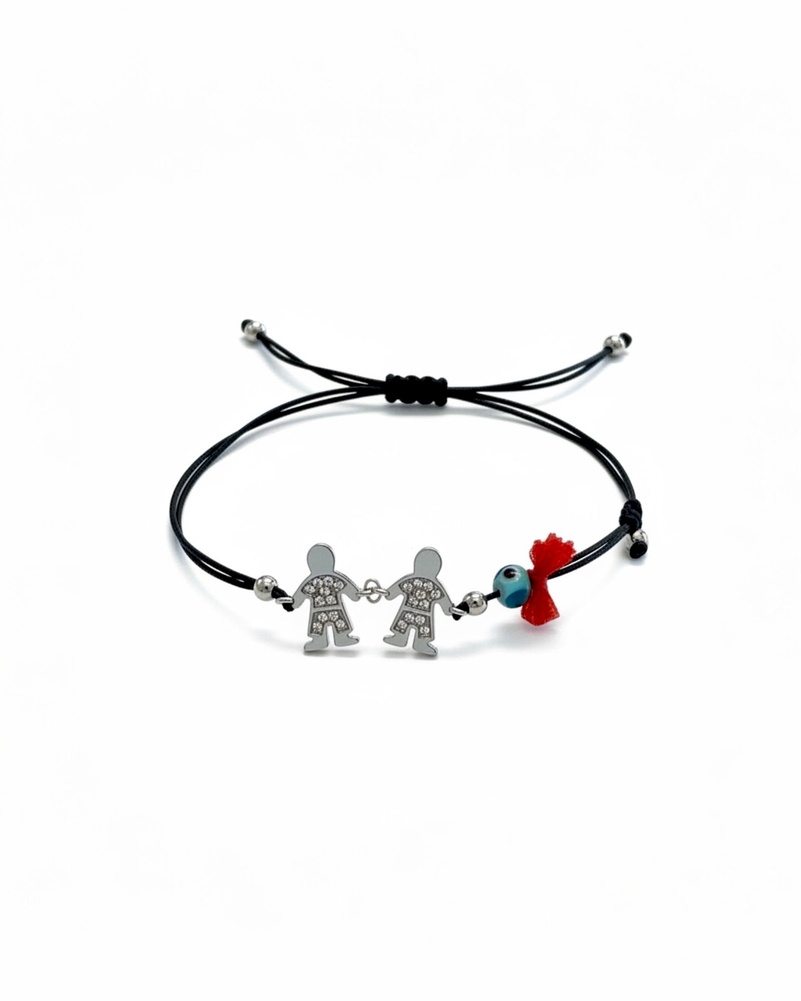 Pulseira Seda Meninos em Prata