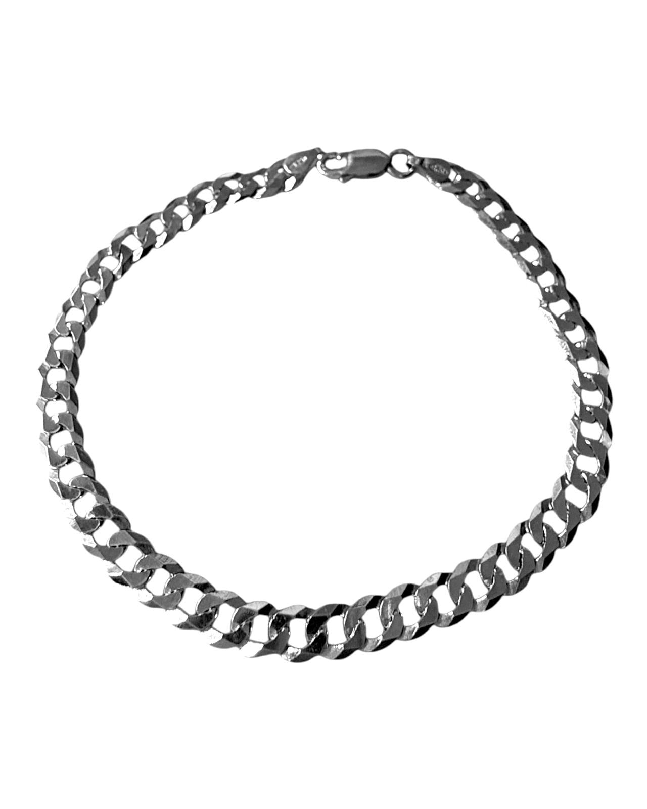 Pulseira Corrente Homem em Prata, design robusto e elegante, feita em prata de alta qualidade.