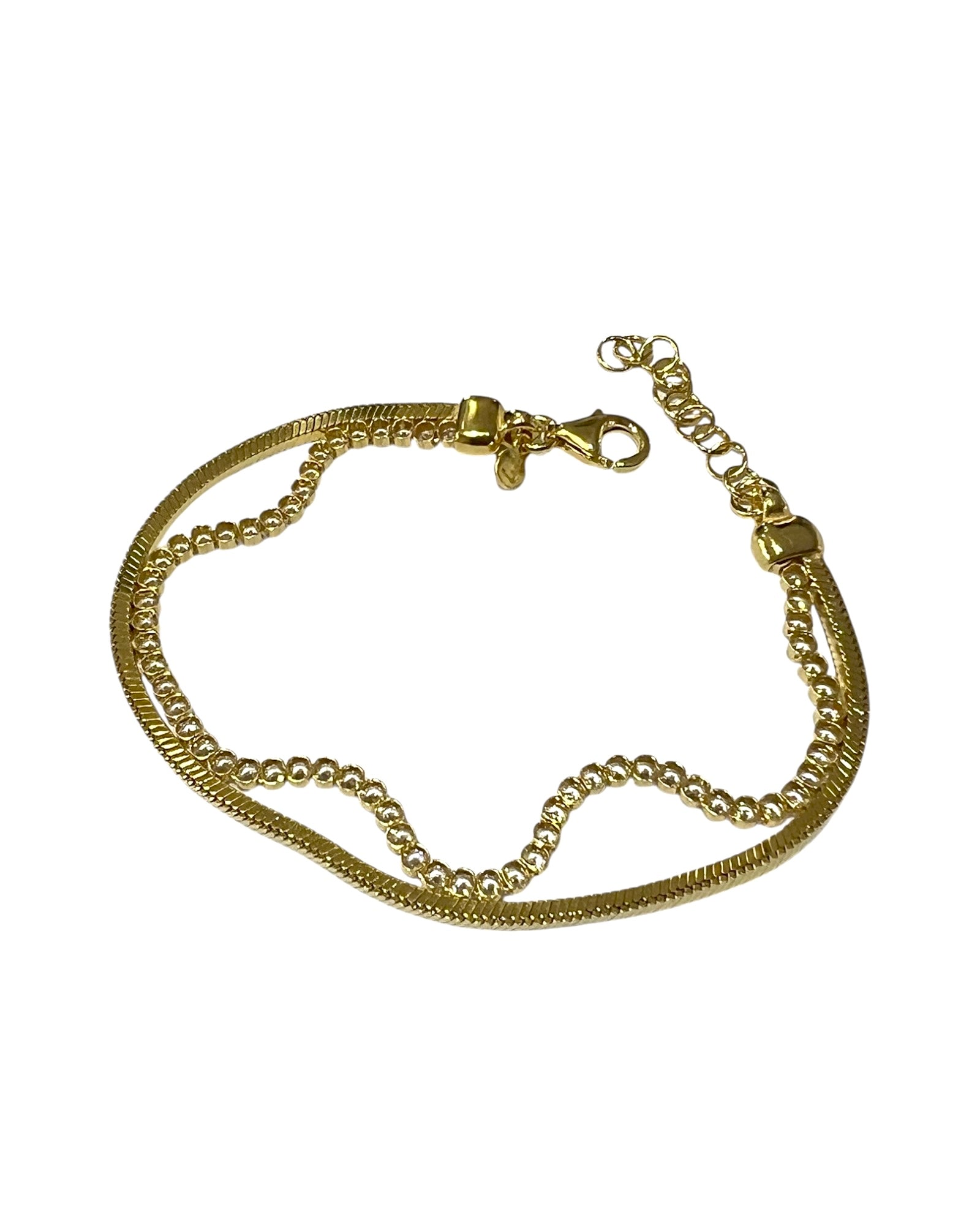 Gold Plated Silver Shiny Bracelet