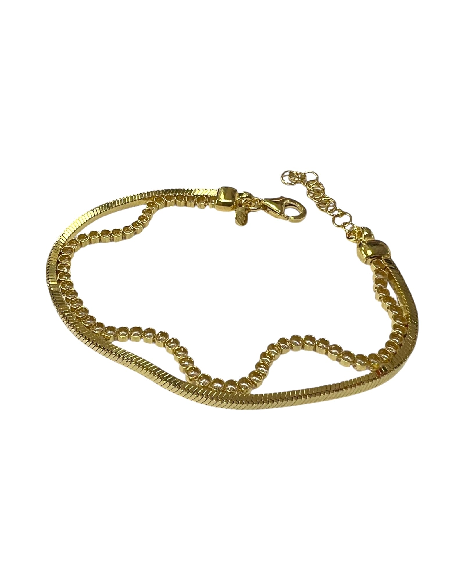 Gold Plated Silver Shiny Bracelet