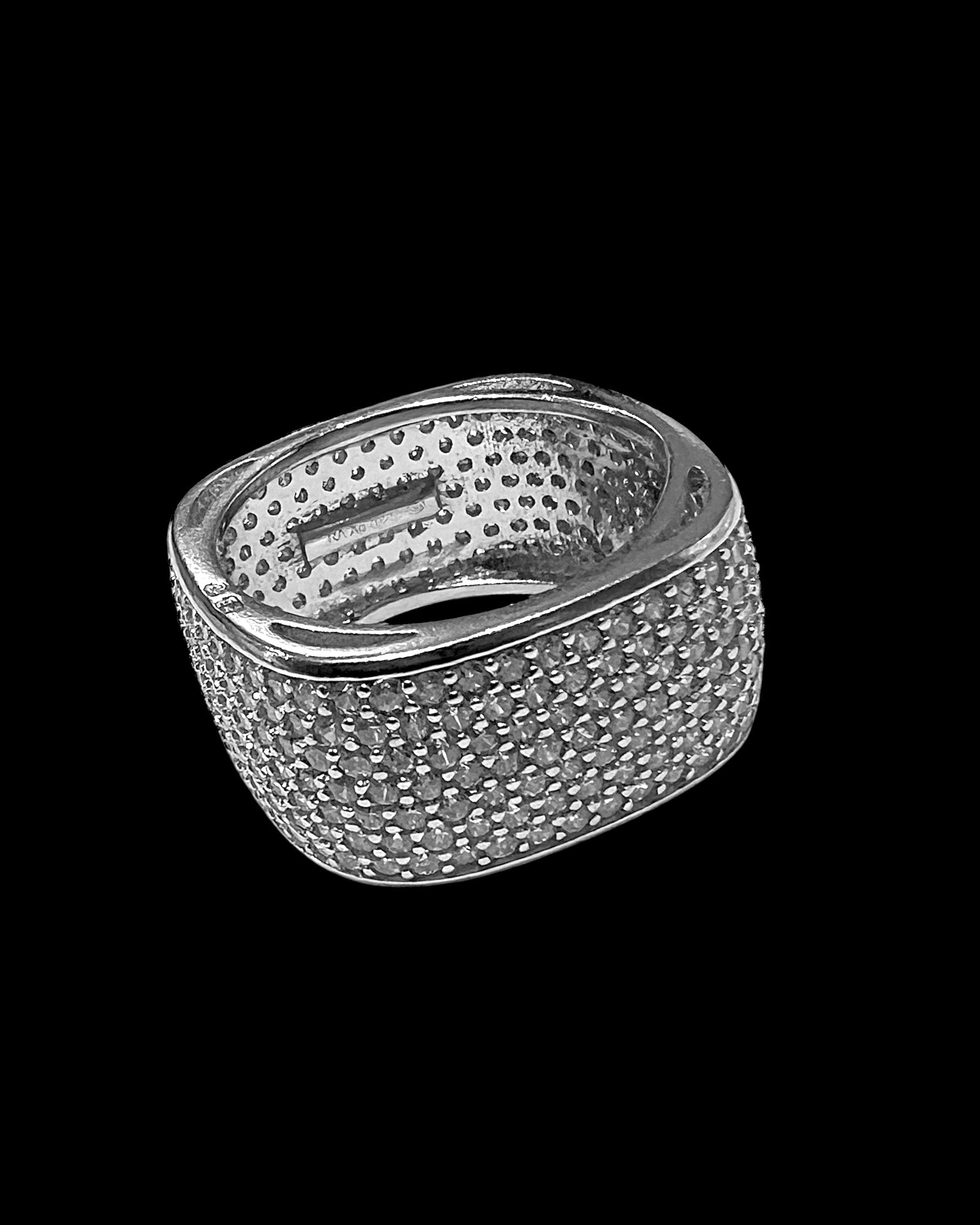 Square Sparkle Ring in Silver