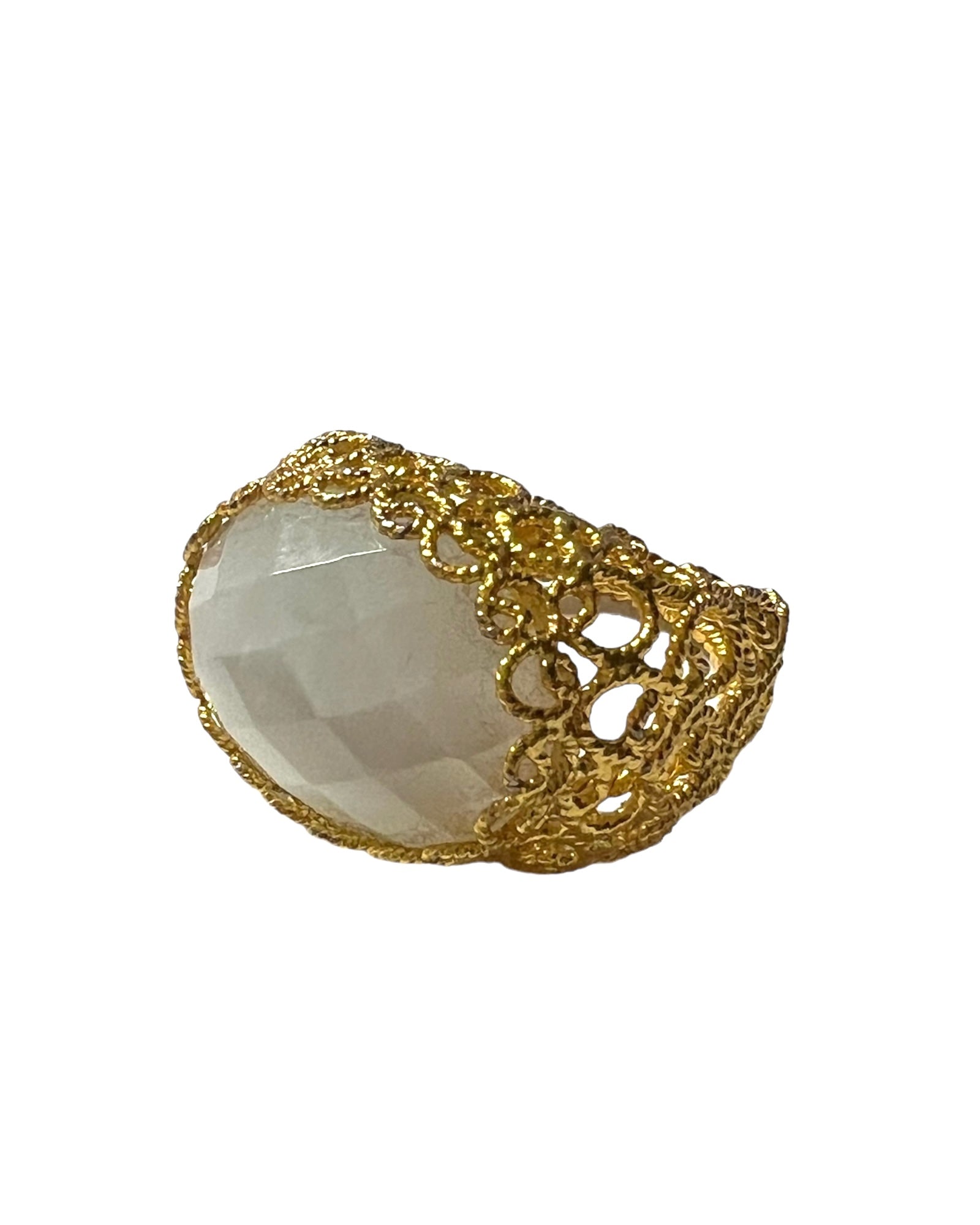 Filigree Ring in Gold Plated Silver