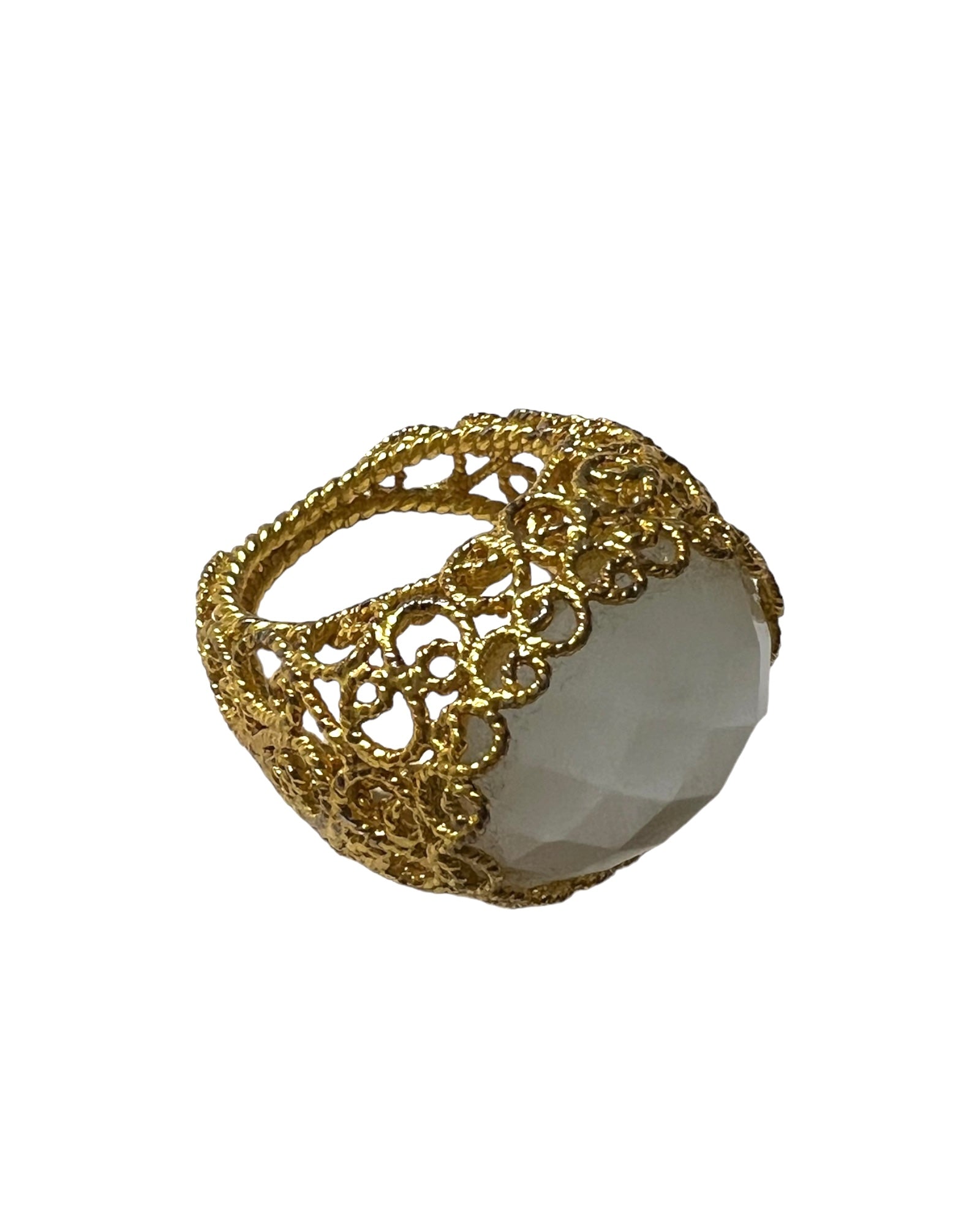 Filigree Ring in Gold Plated Silver