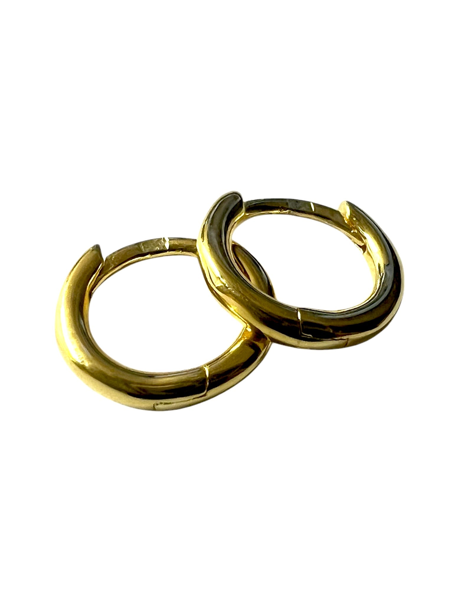 Simple Gold Plated Silver Hoops