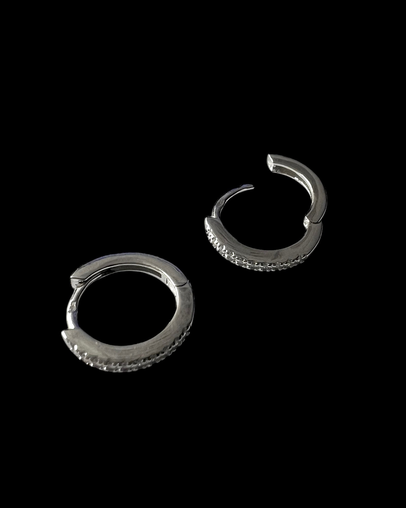 Silver Shiny Hoops