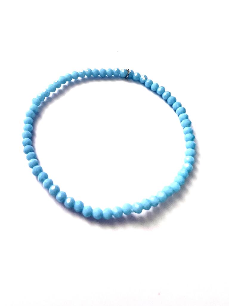 Pulseira Azul Turquesa com Prata