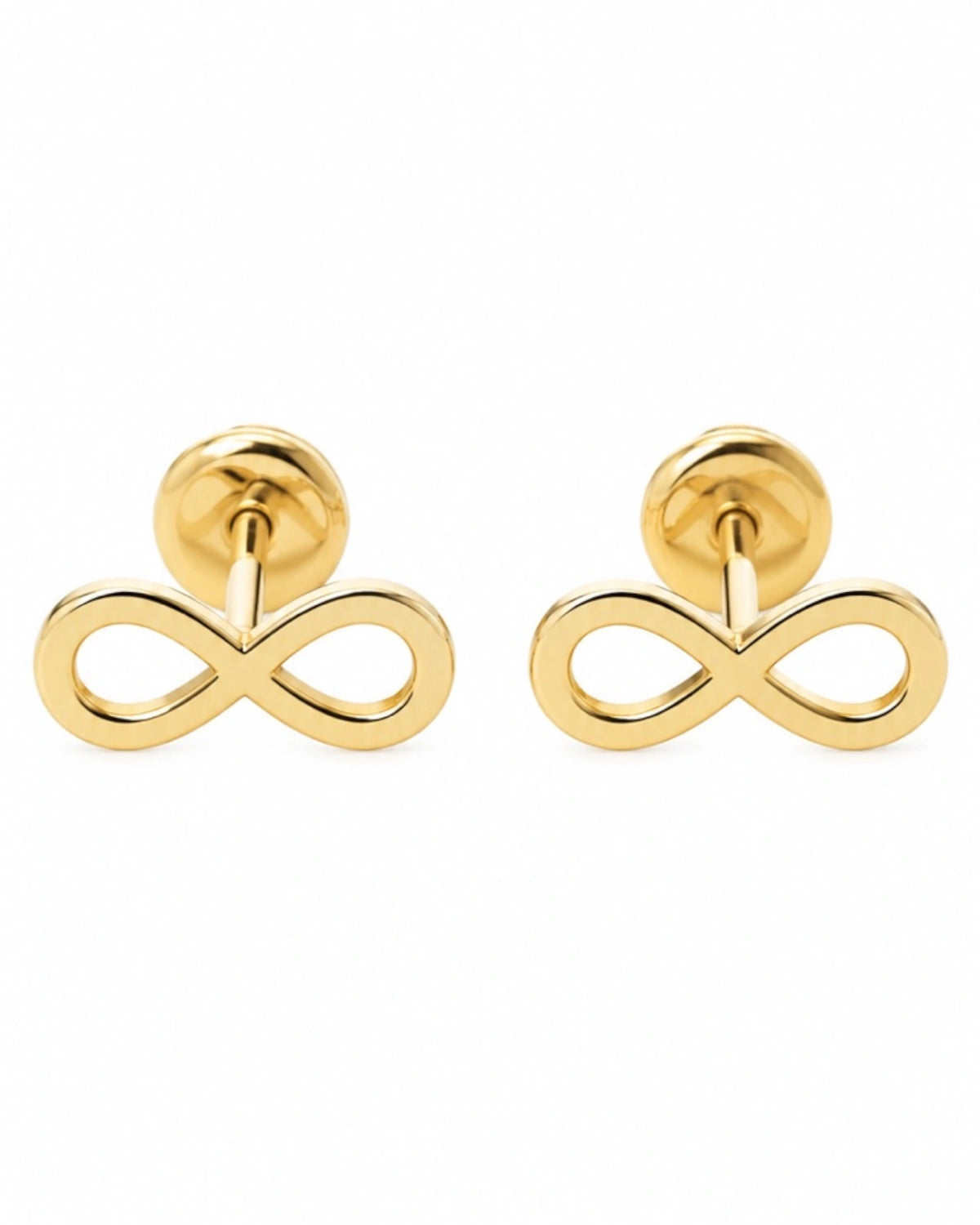 Brincos Infinito em Ouro de 9KL