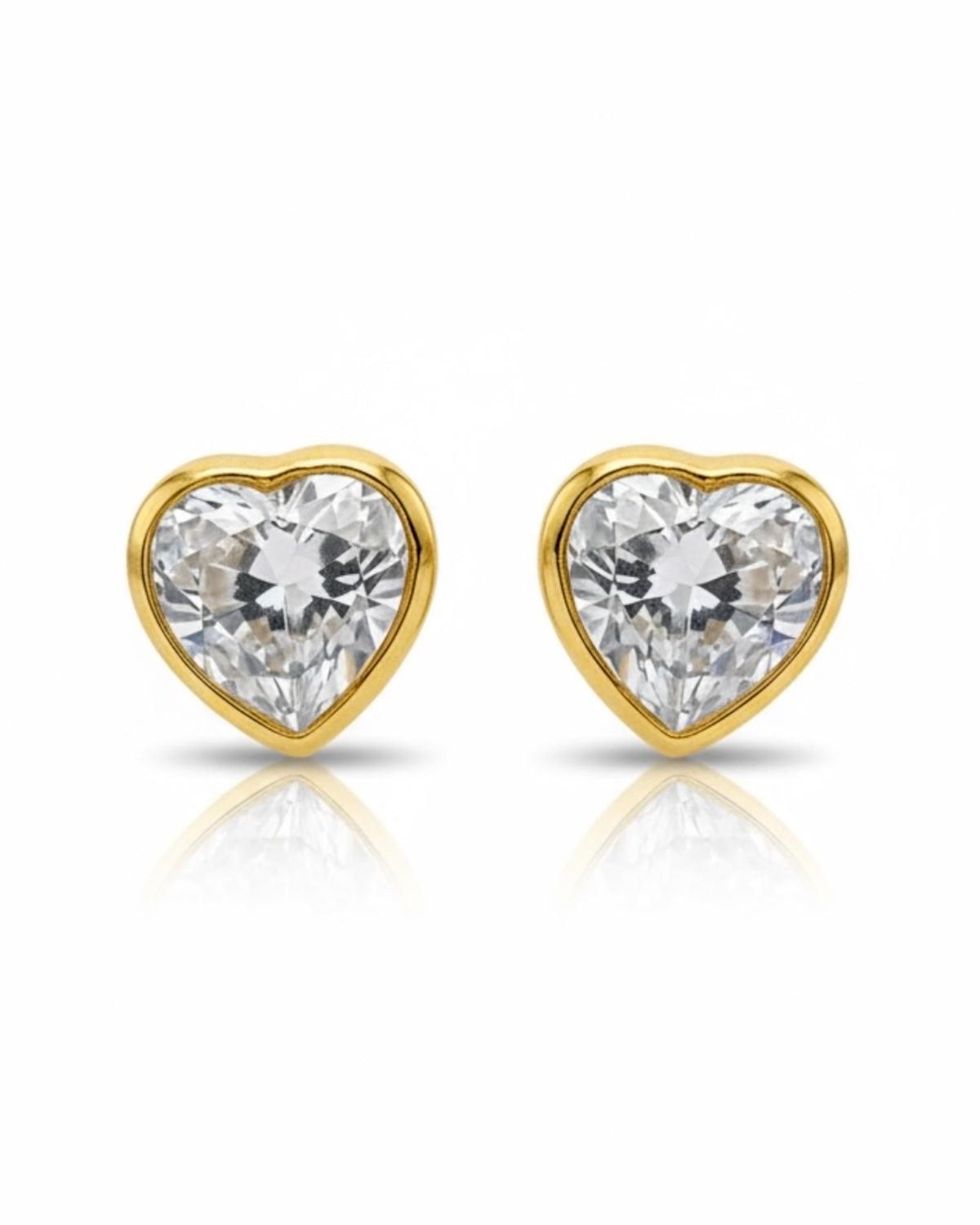 Brincos Coração em Ouro 19KL