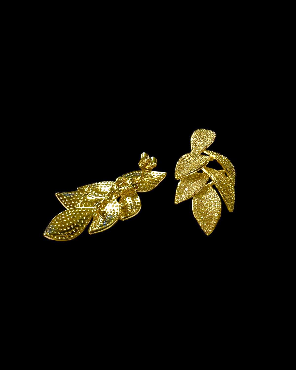 Petal Earrings in Gold Silver