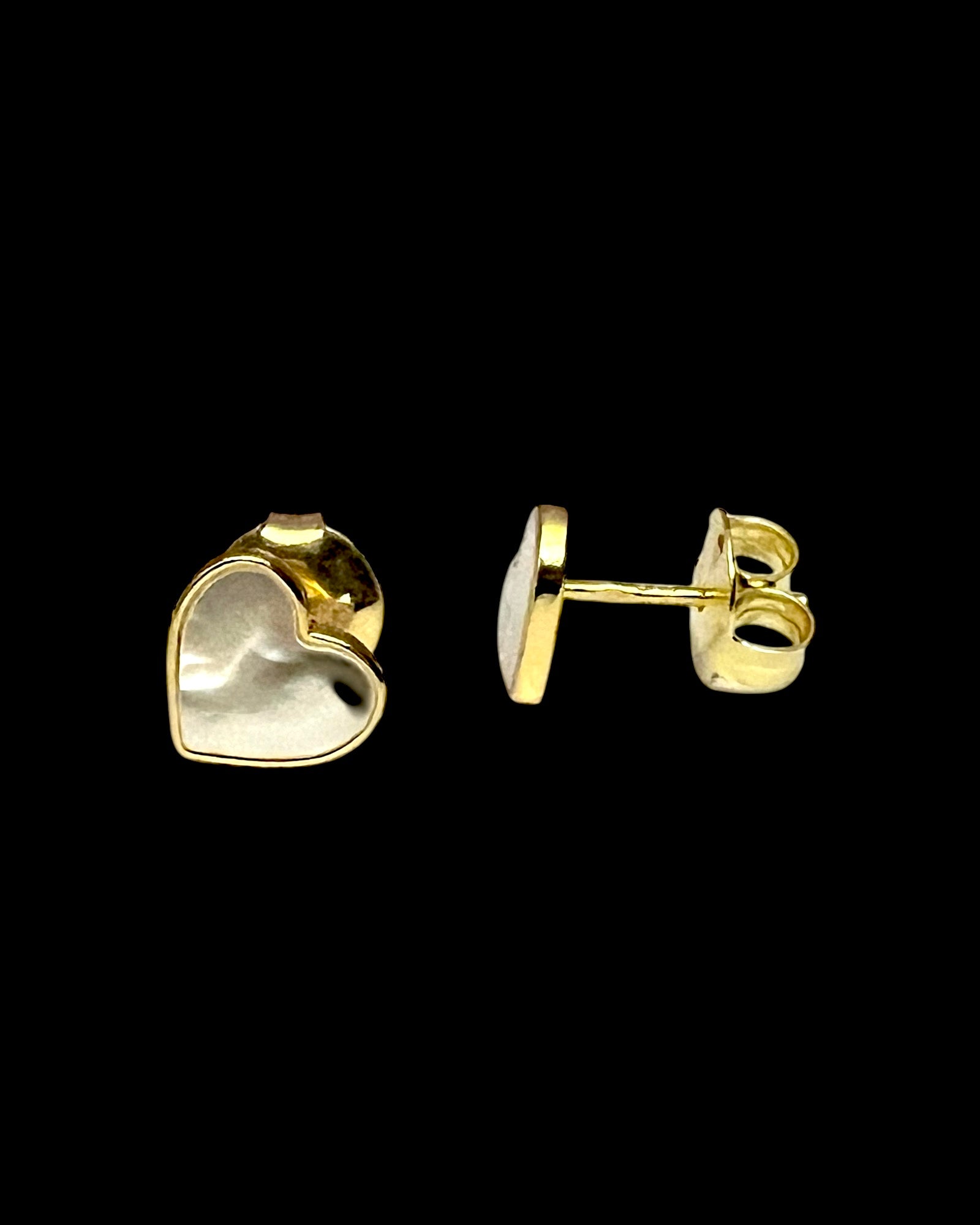 Gold Plated Silver Heart Earrings