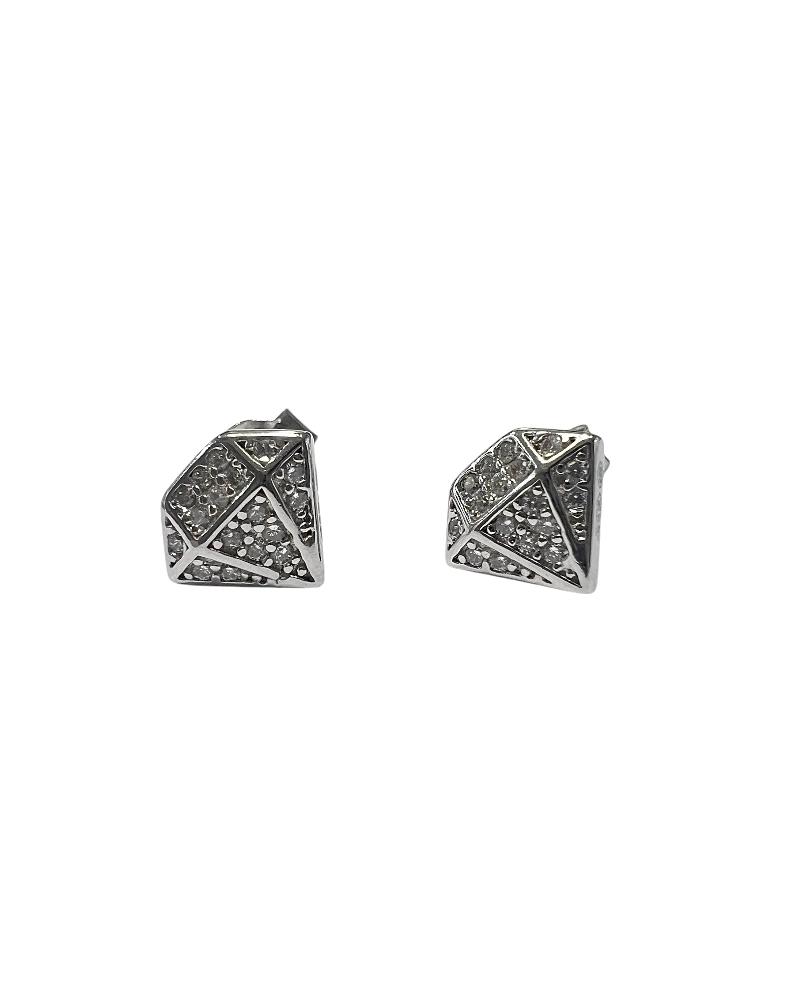 Diamond Earrings in Silver