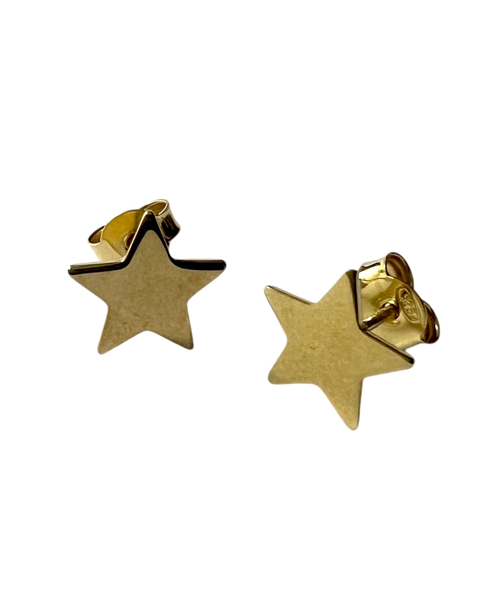 Brincos Estrelas em Prata Dourada