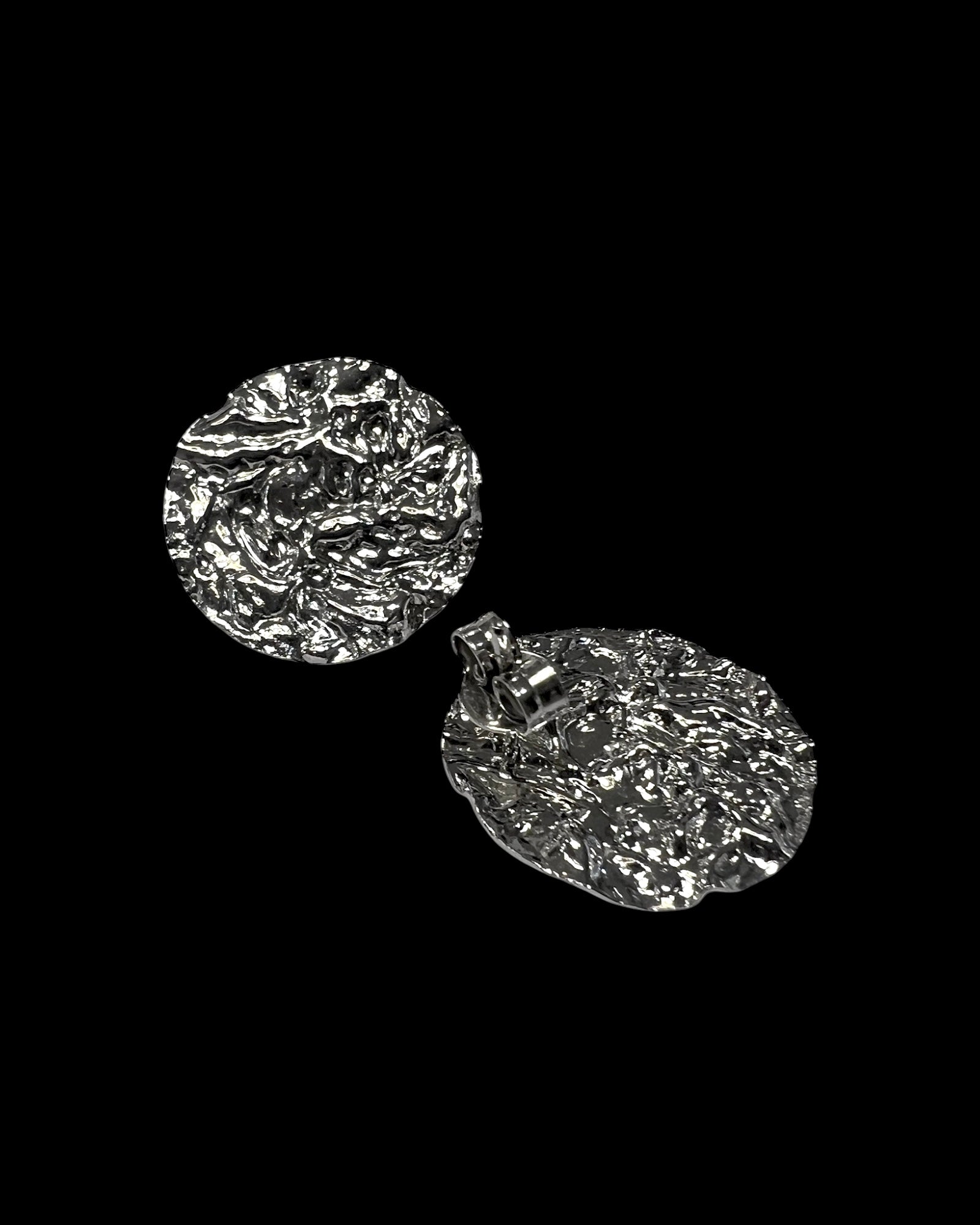 Hammered Silver Earrings