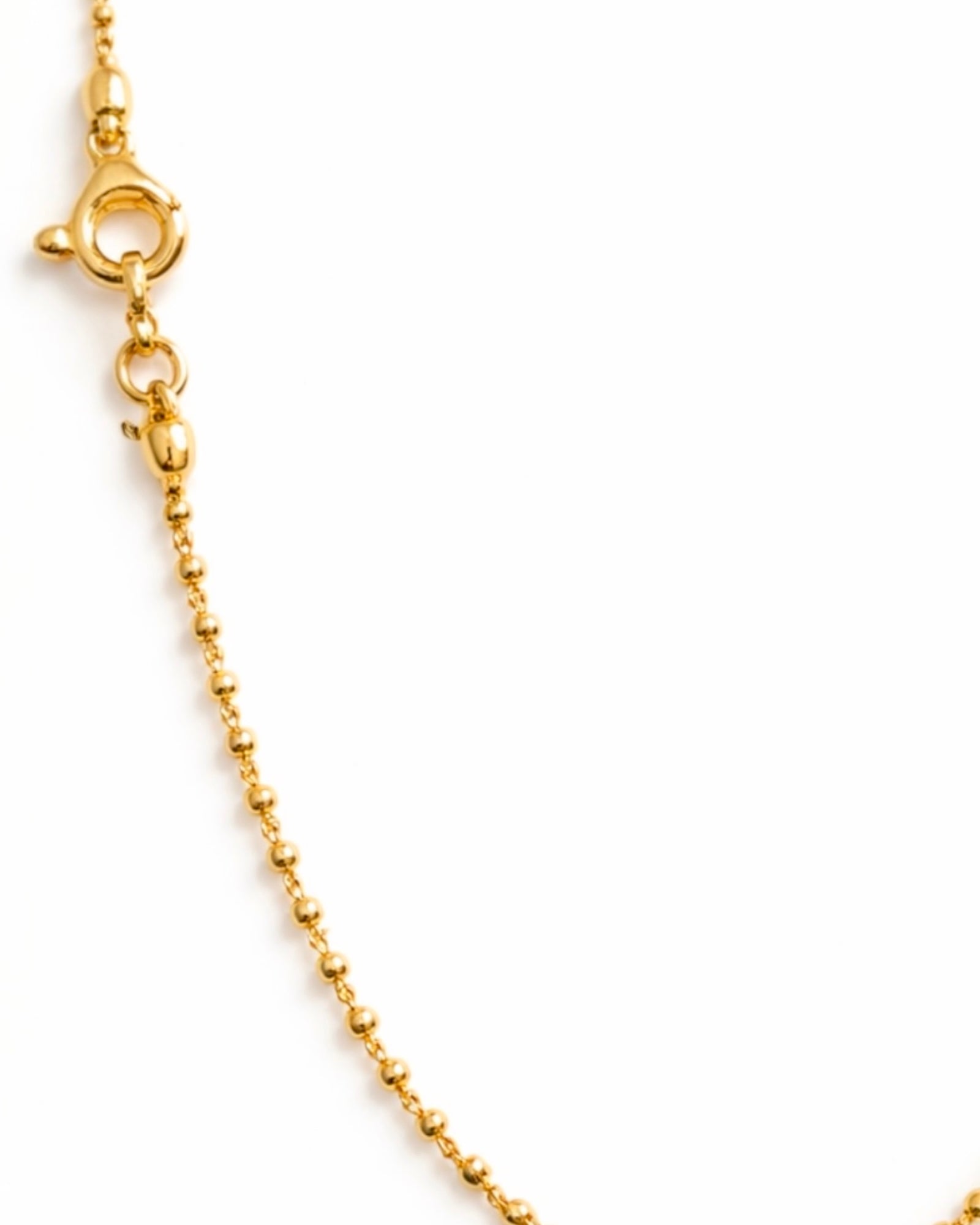 Colar Simples Bolinhas em Prata Dourada - 80cm