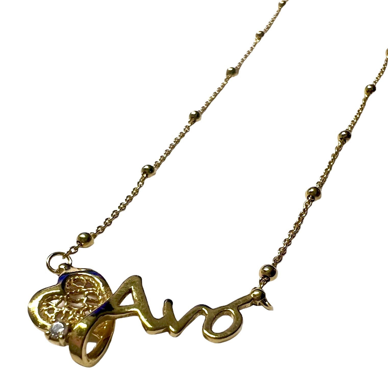 Grandmother Necklace in Gold Plated Silver