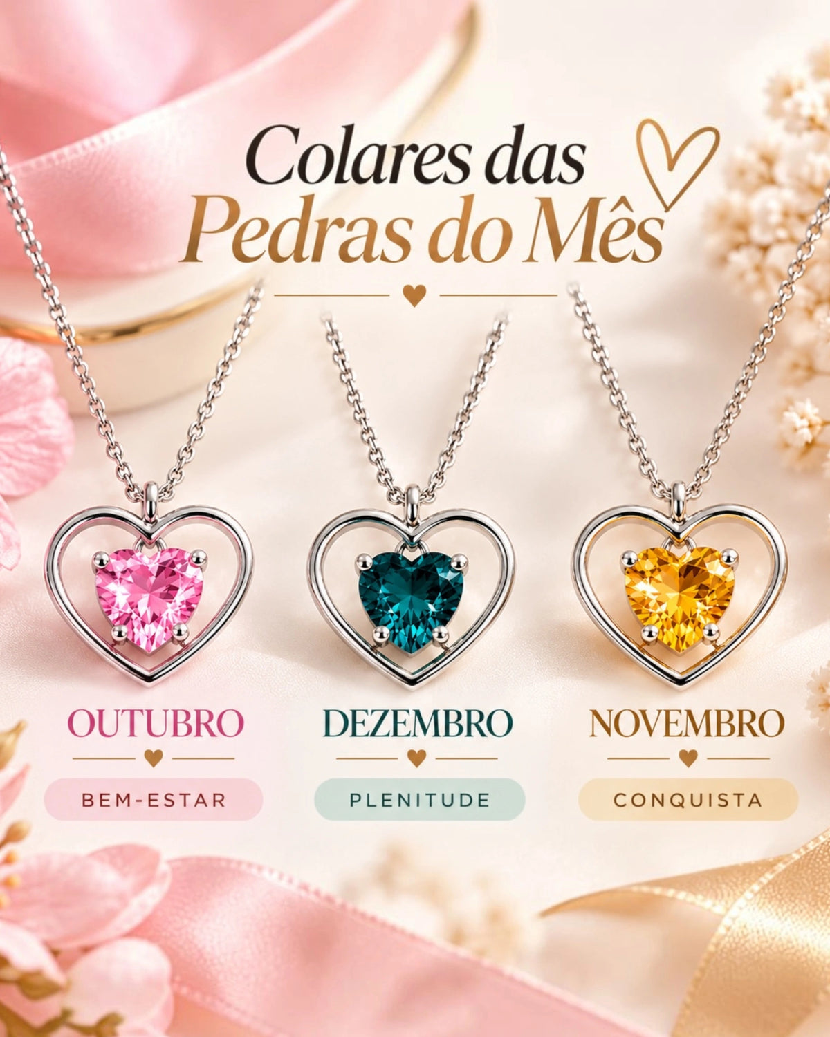 Colar Pedra de Novembro Cor Citrino